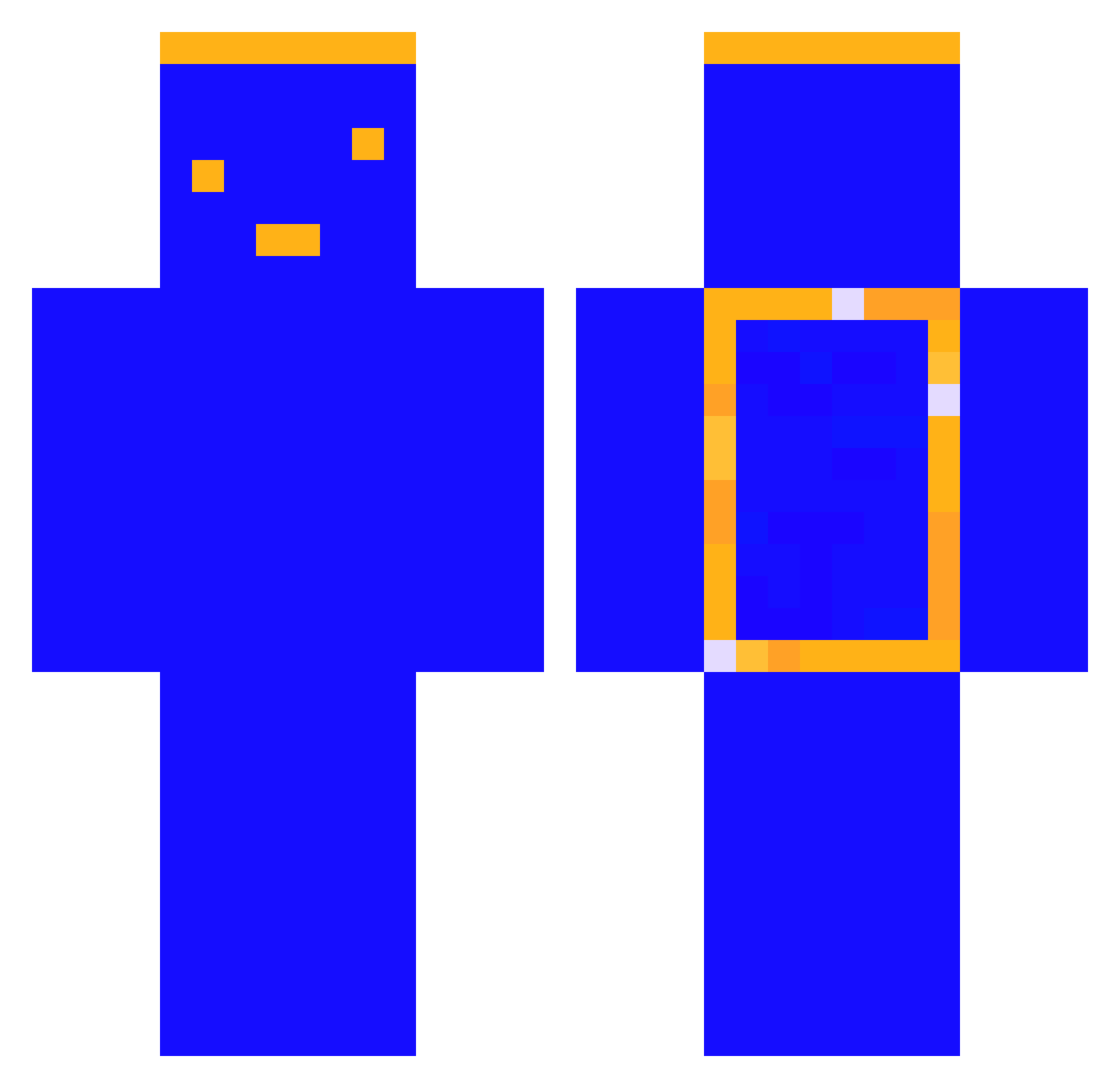 Theriasap Minecraft skin, front and back view