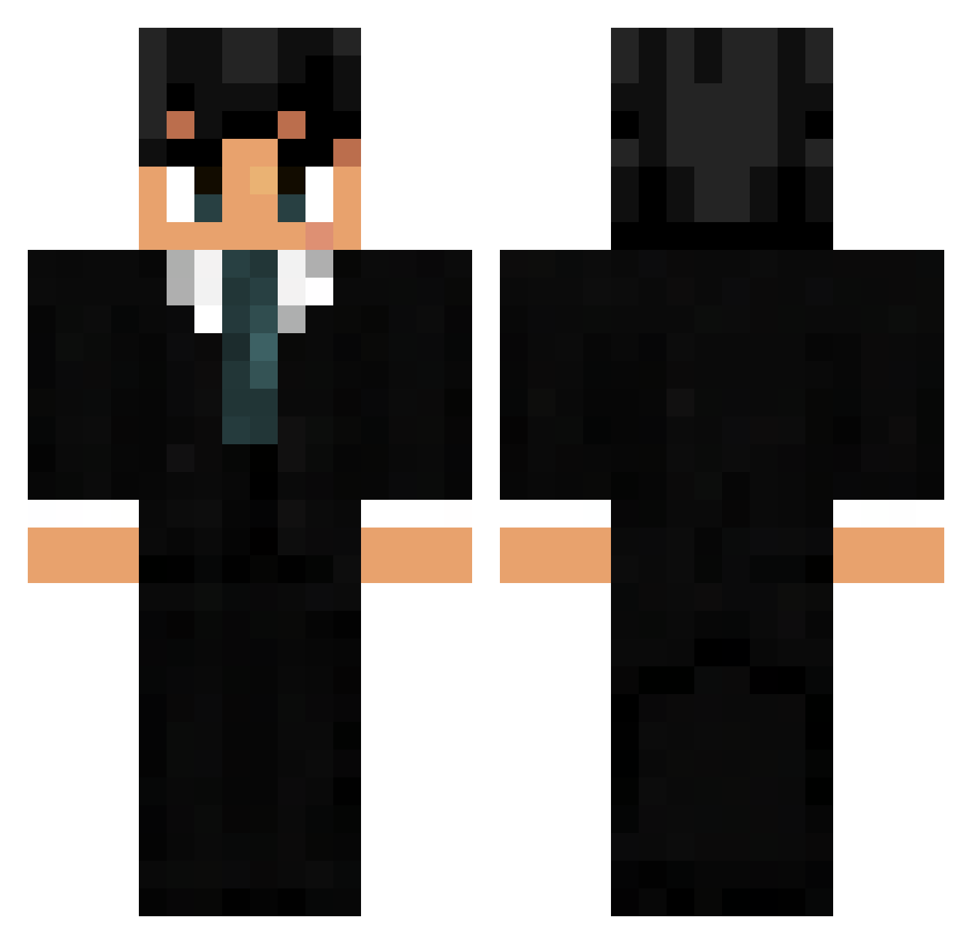 wavysplash Minecraft skin, front and back view