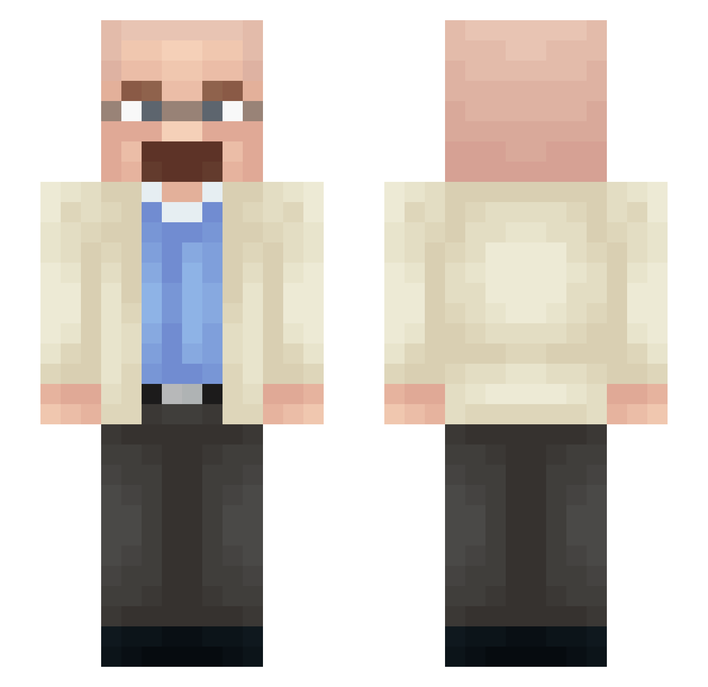_0Flowey0_ Minecraft skin, front and back view
