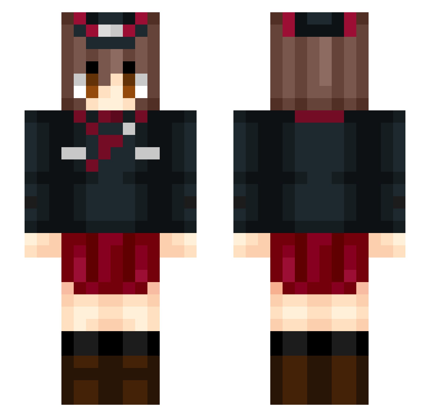 6ga97 Minecraft skin, front and back view