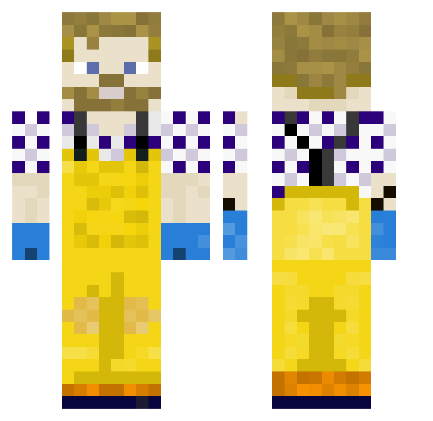 Simeon2701 Minecraft skin, front and back view