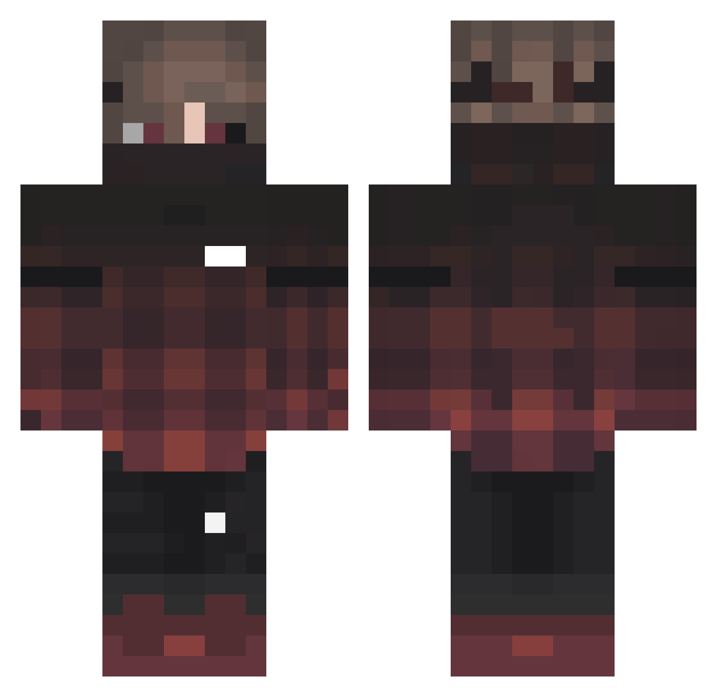 Thepropickle Minecraft skin, front and back view