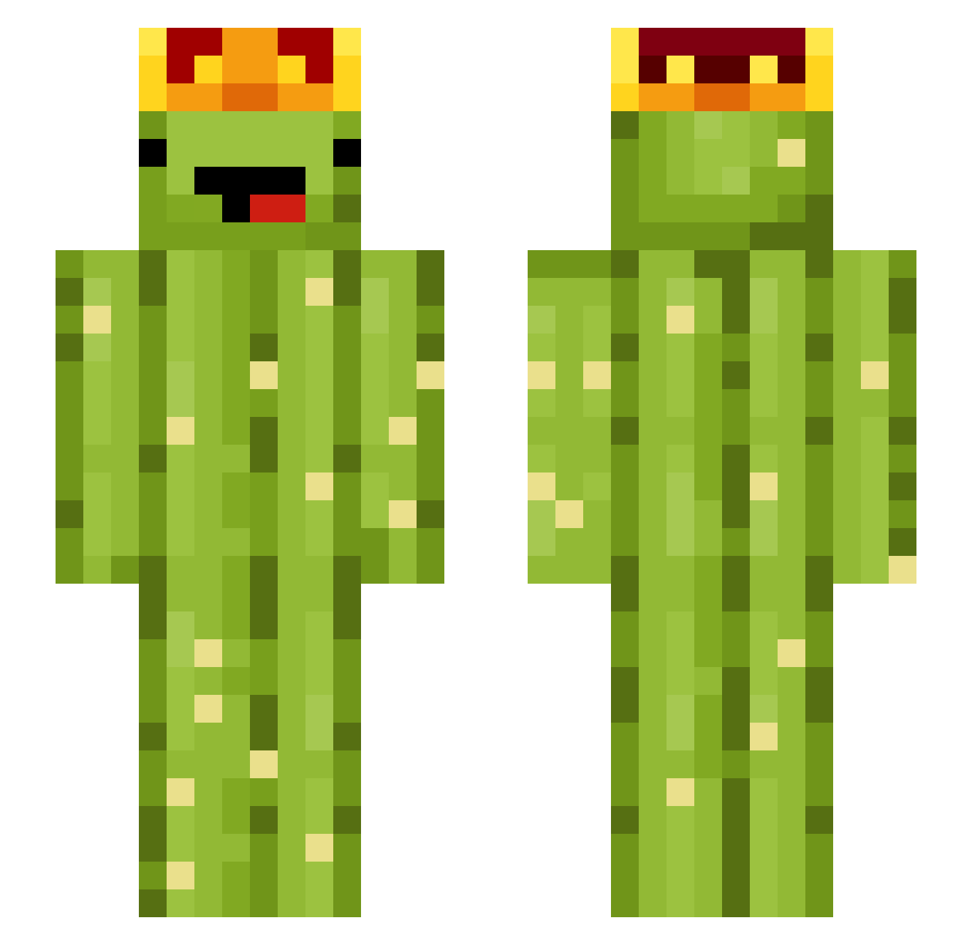 SanyaKaktus Minecraft skin, front and back view