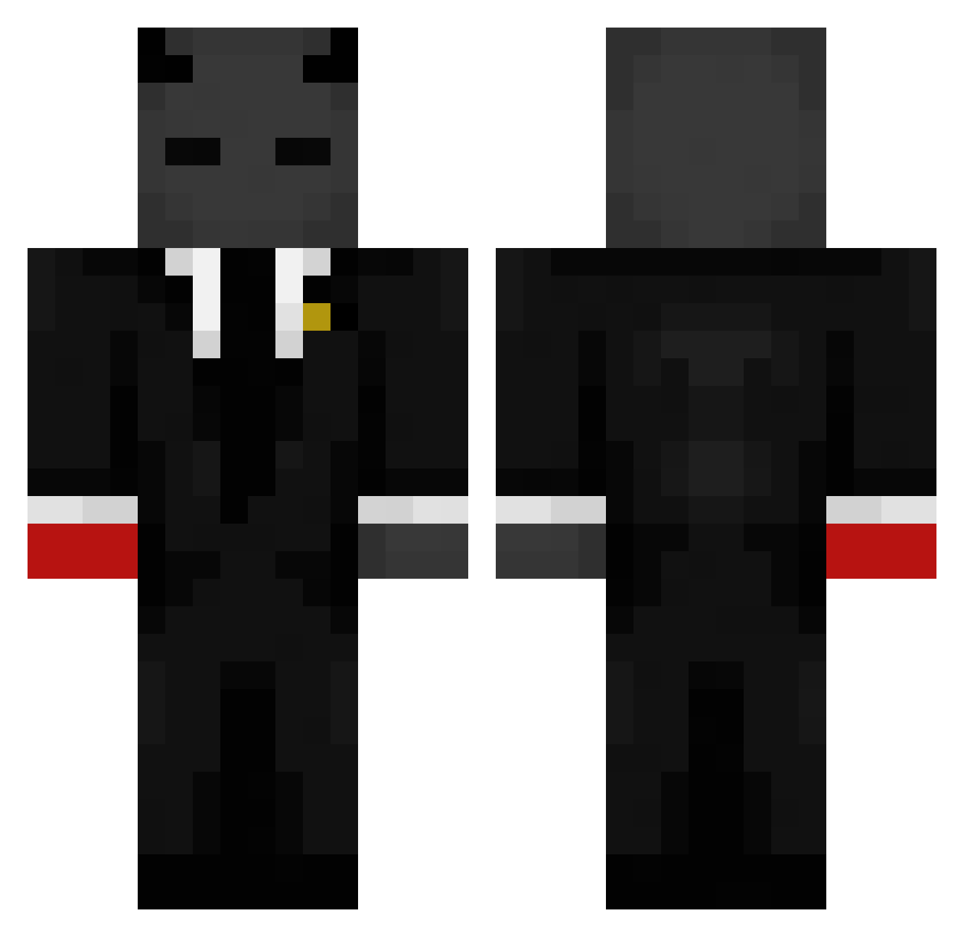 TheRealMoh Minecraft skin, front and back view