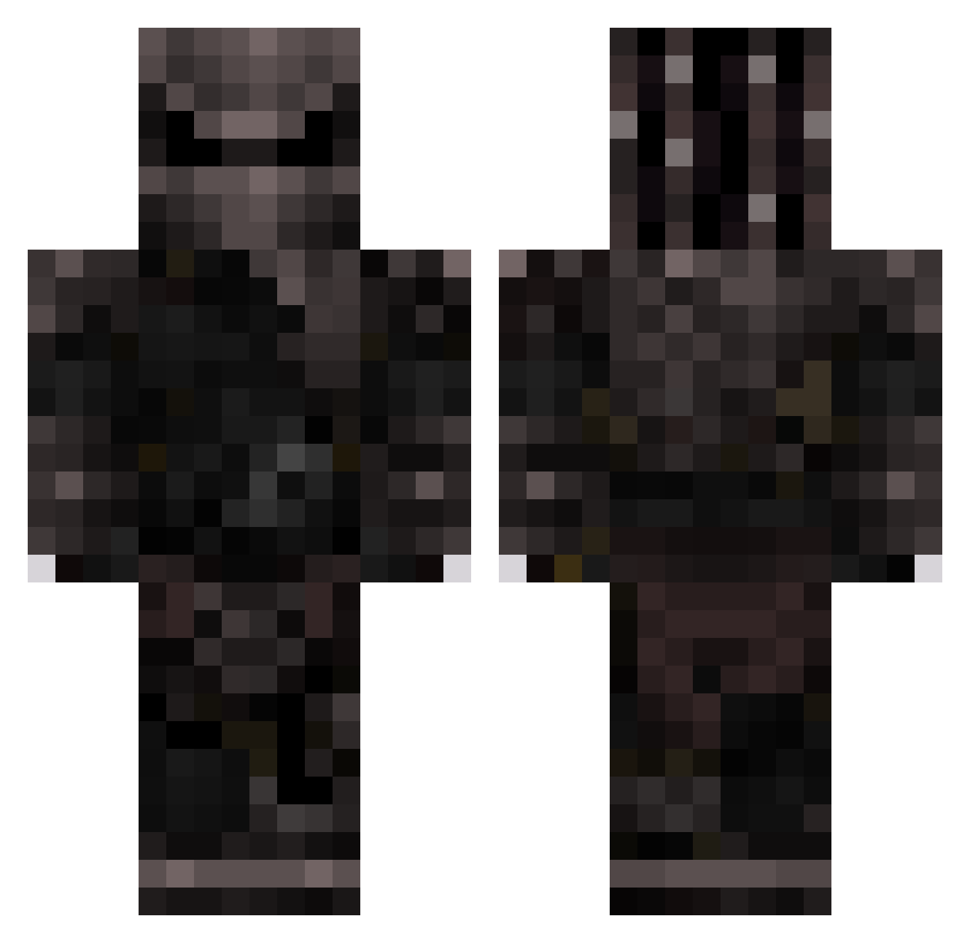 BetKarh Minecraft skin, front and back view