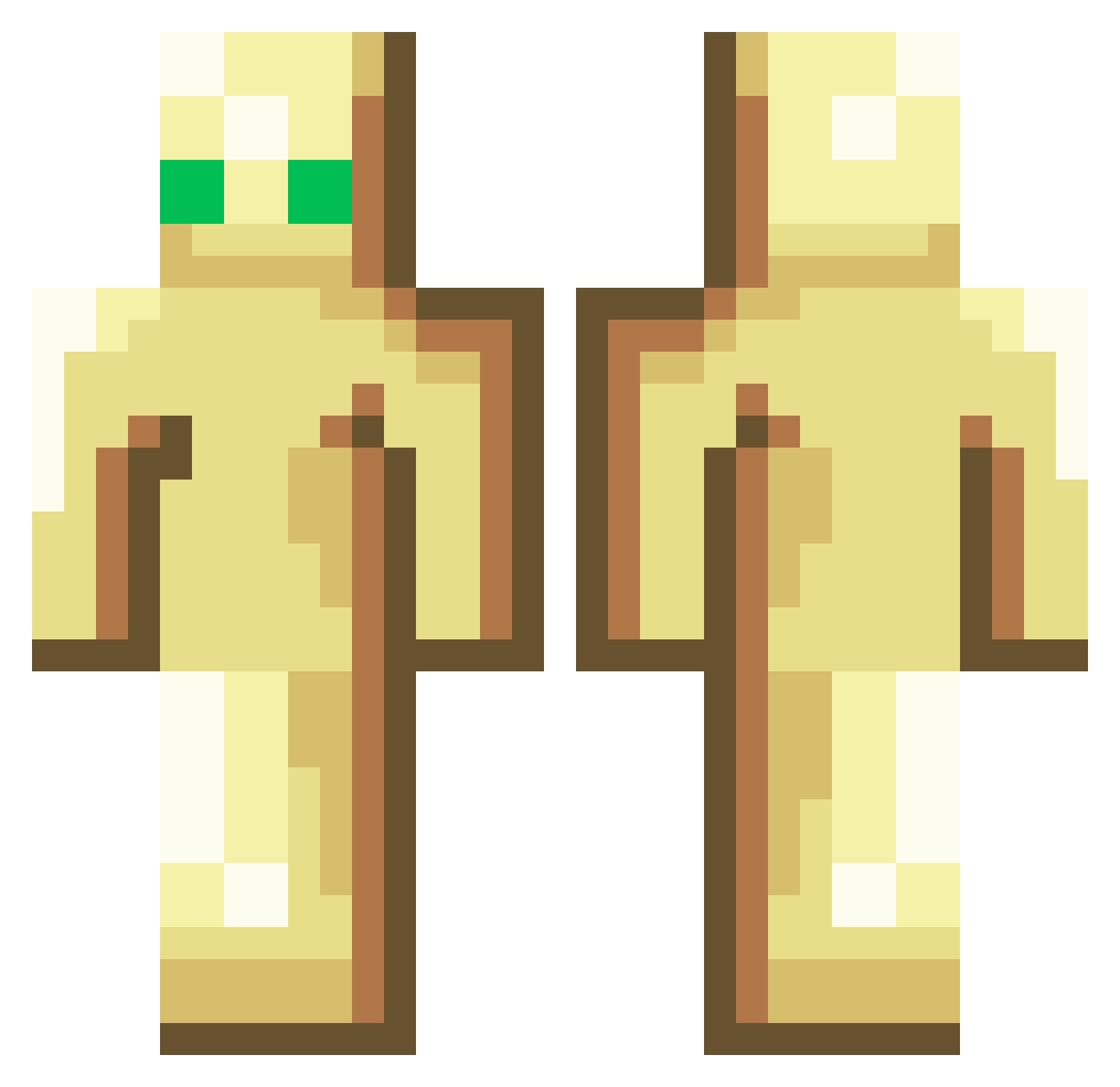 Tang84 Minecraft skin, front and back view