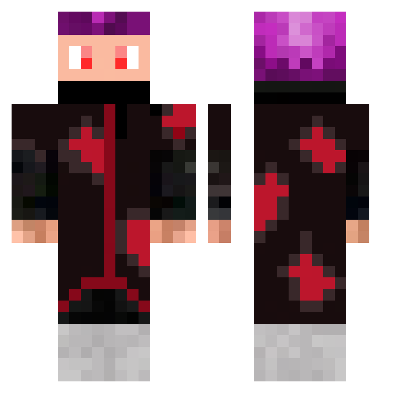 joeboi1234 Minecraft skin, front and back view