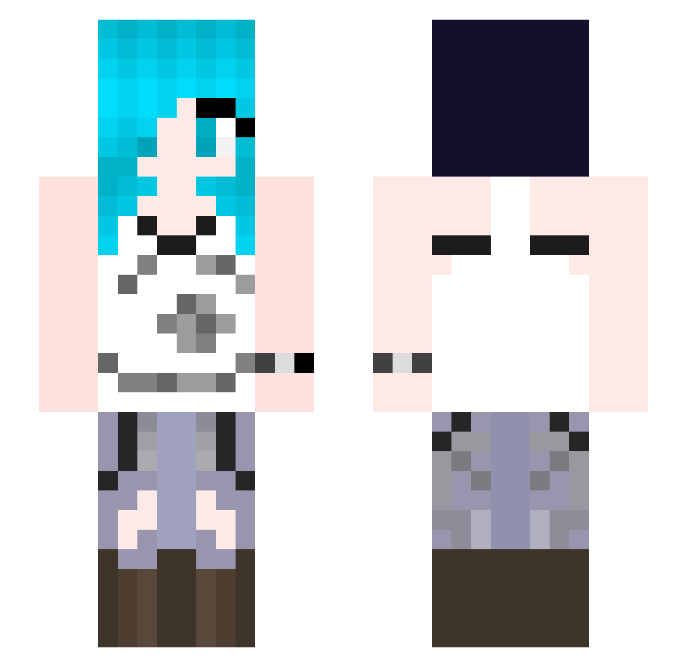 X_ChIo3_X Minecraft skin, front and back view