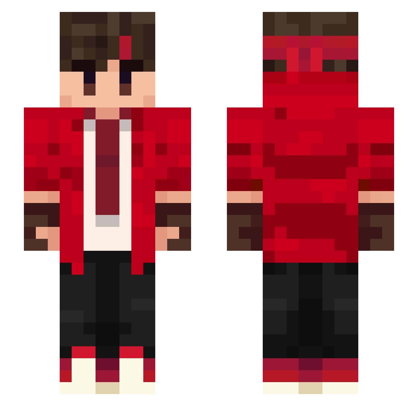 SenhorGustig Minecraft skin, front and back view