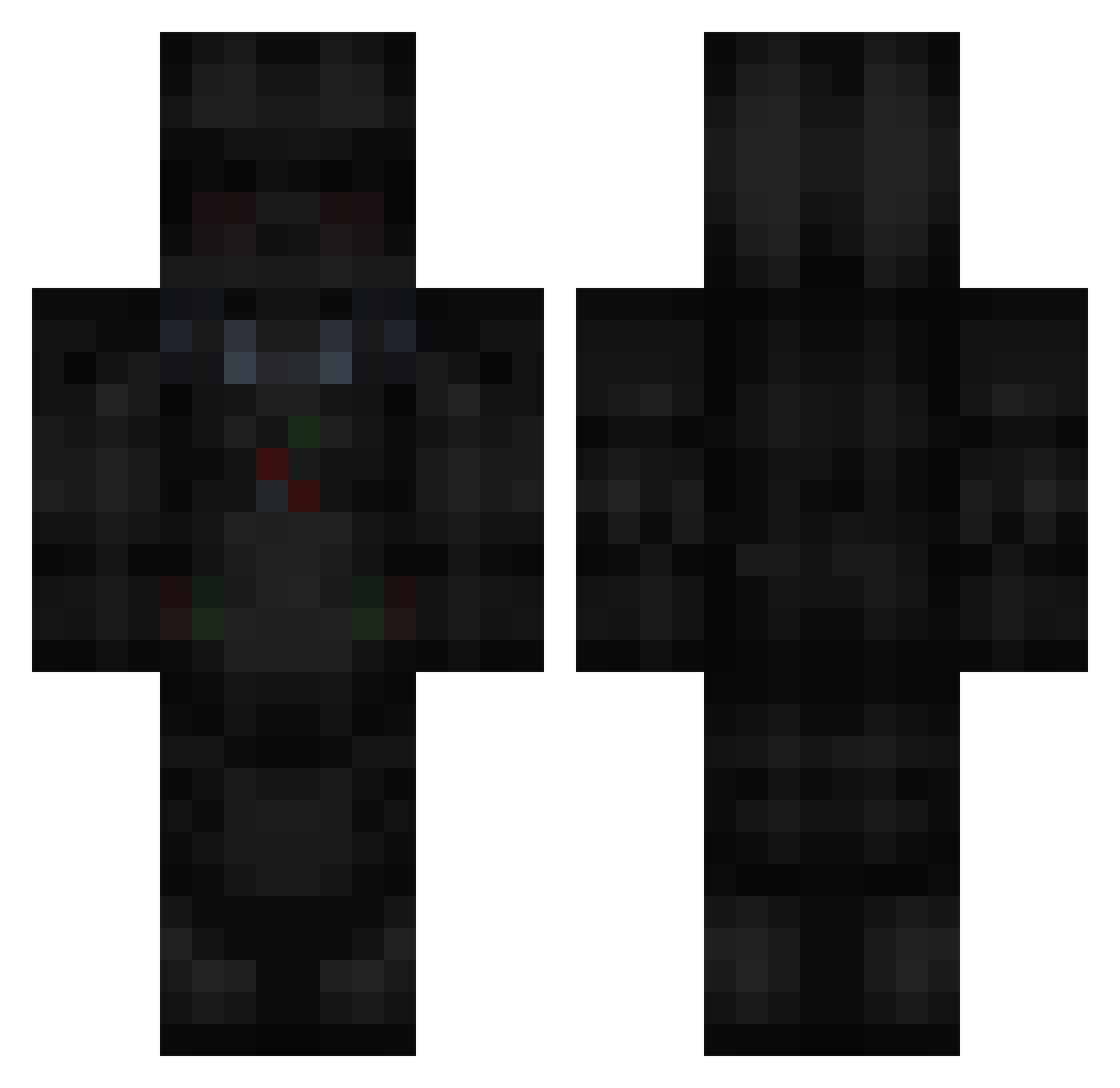 minevil27 Minecraft skin, front and back view