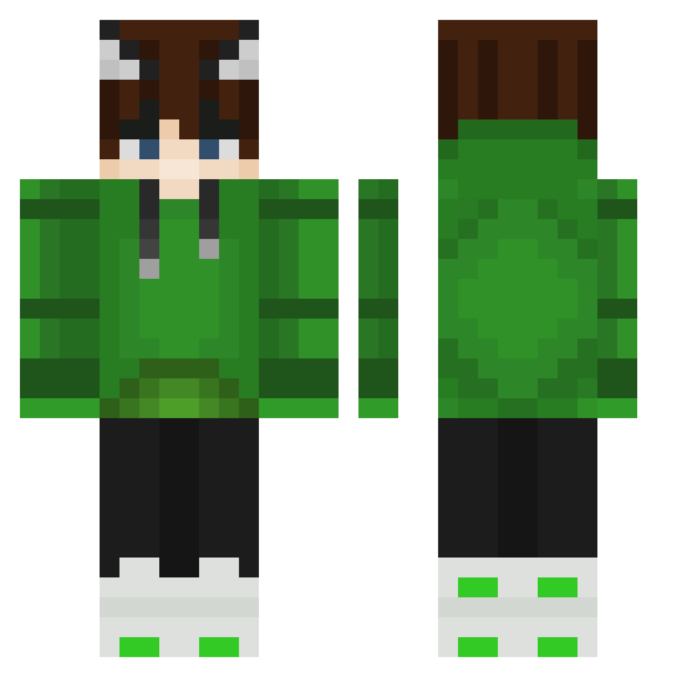 sh1r_ Minecraft skin, front and back view