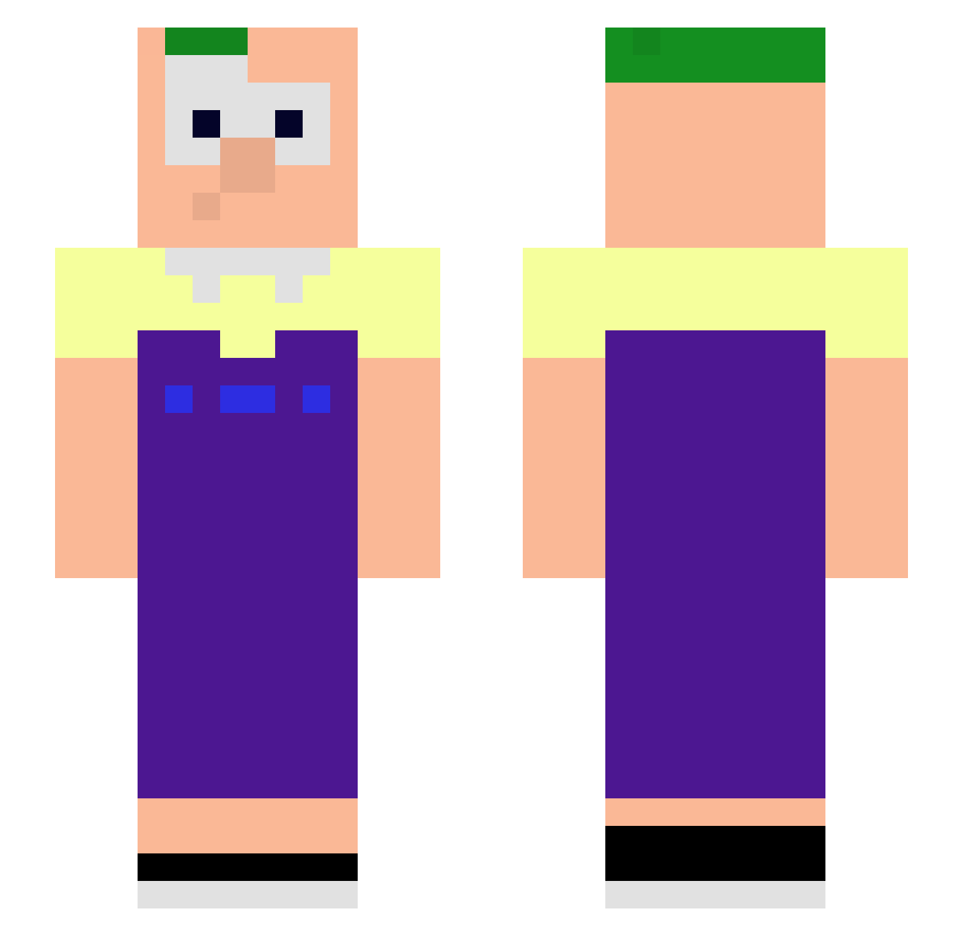 zEmii_ Minecraft skin, front and back view