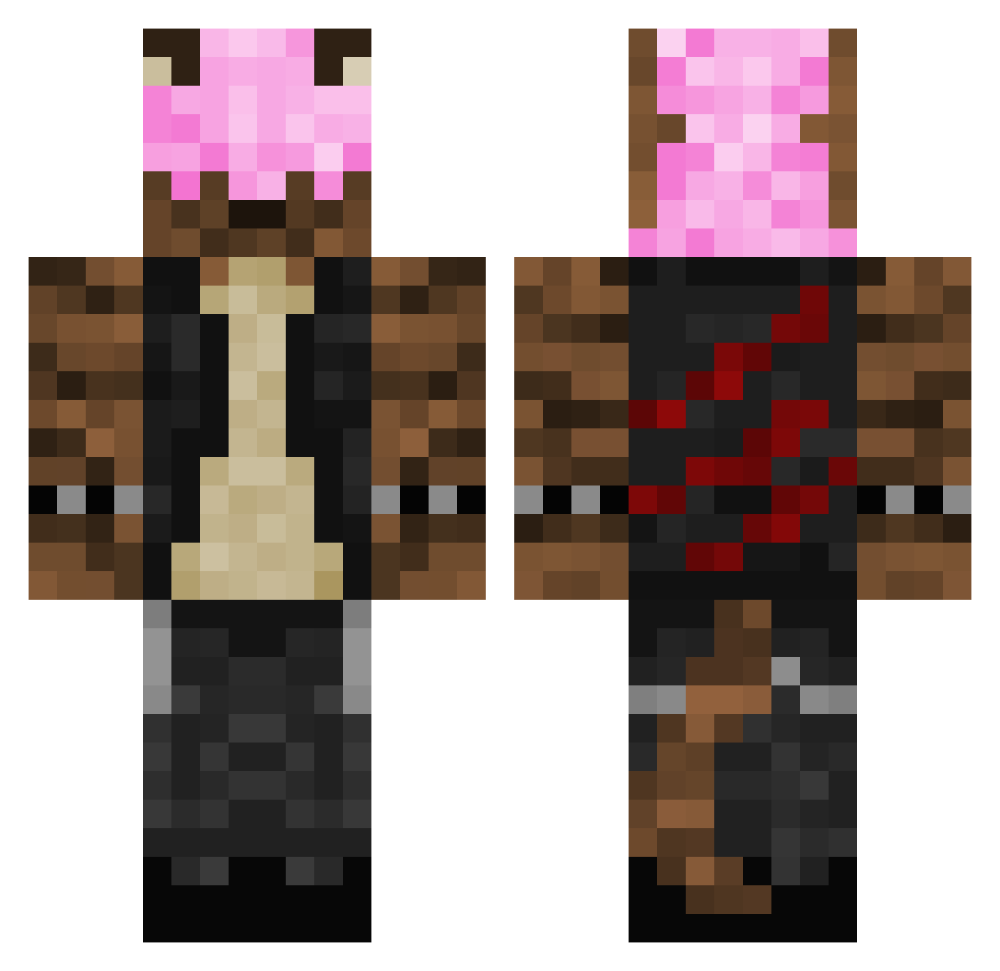 Tox1c_dea Minecraft skin, front and back view