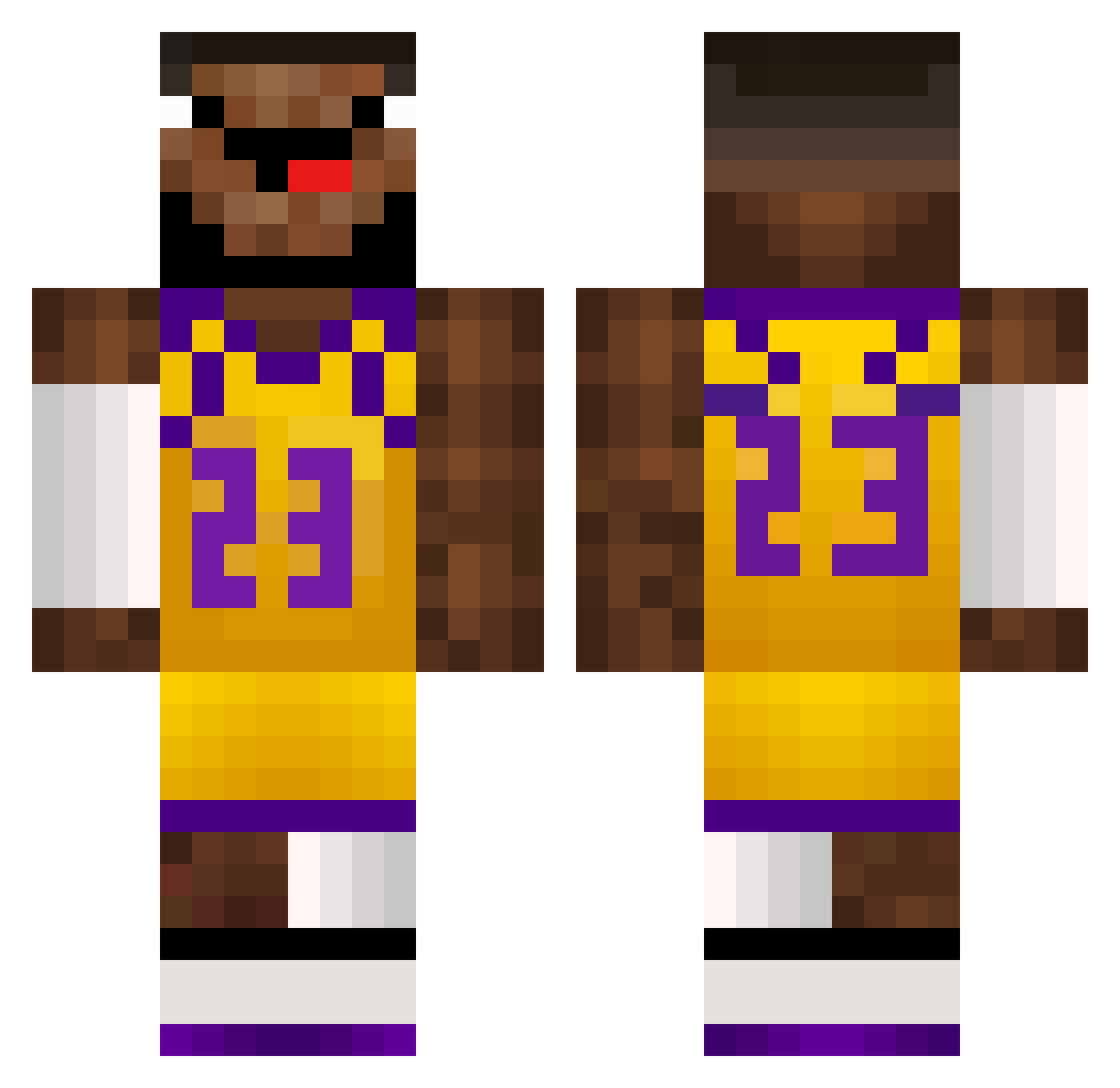 caujay Minecraft skin, front and back view