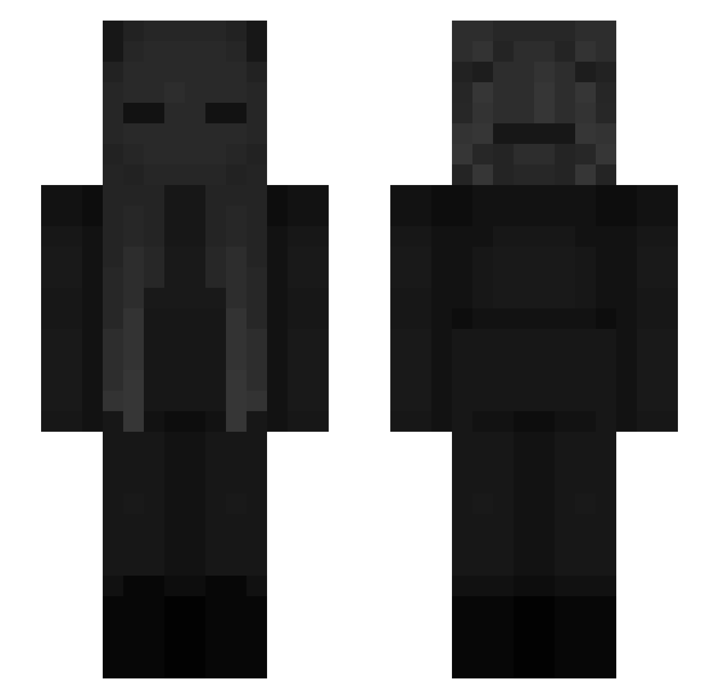 Vitaceous Minecraft skin, front and back view