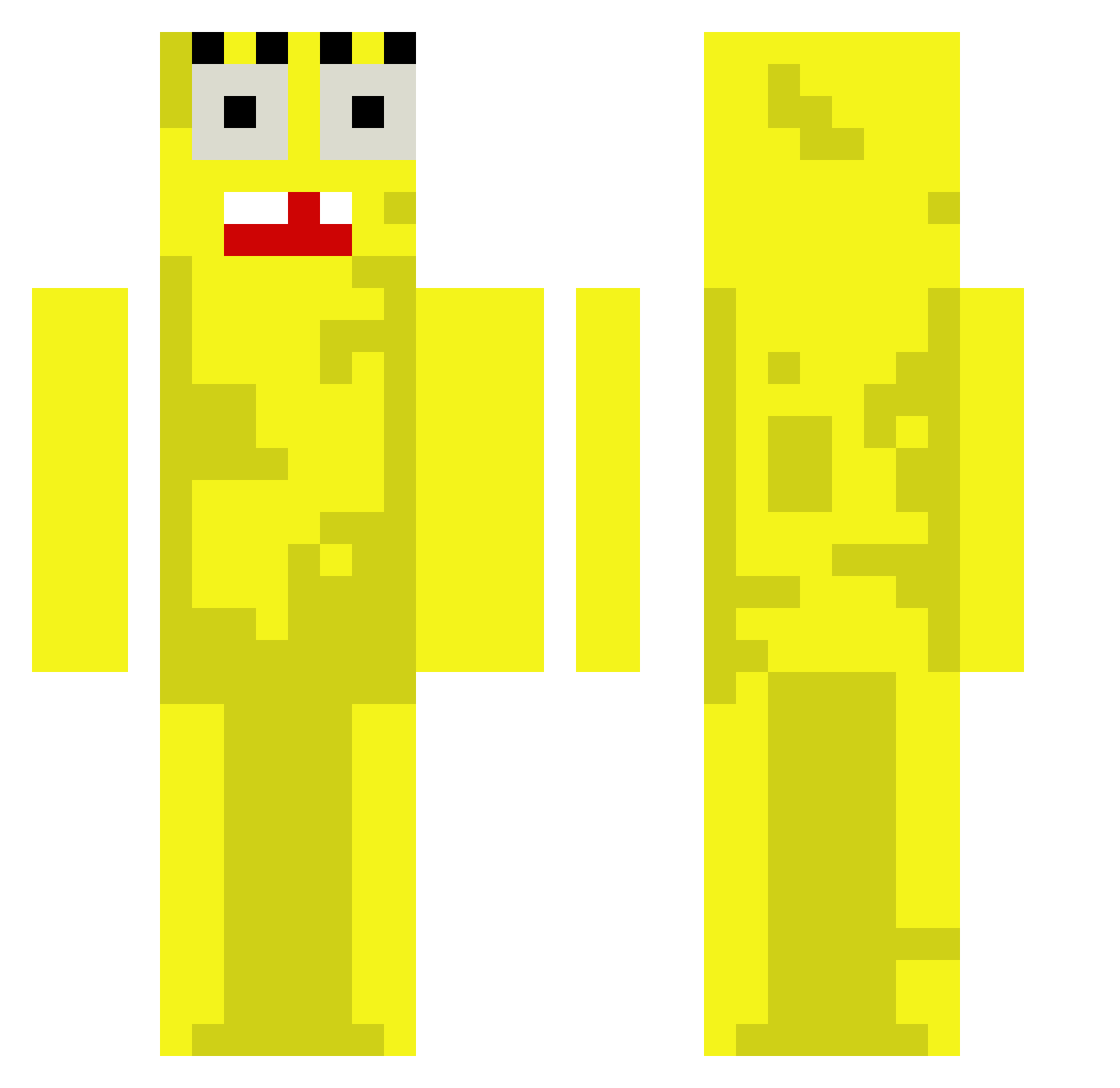 wvitchbl4des Minecraft skin, front and back view