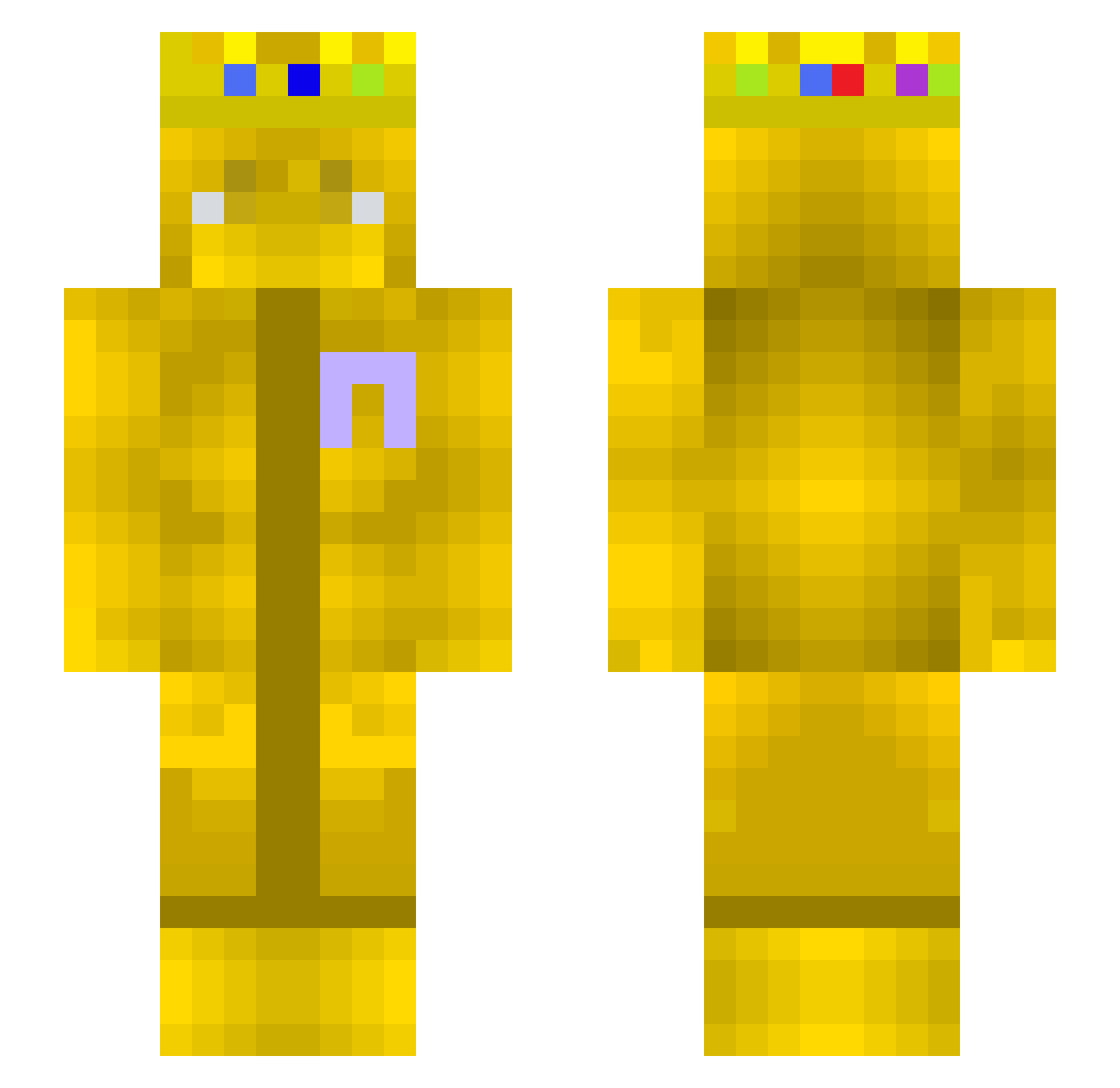 StefanZilla Minecraft skin, front and back view
