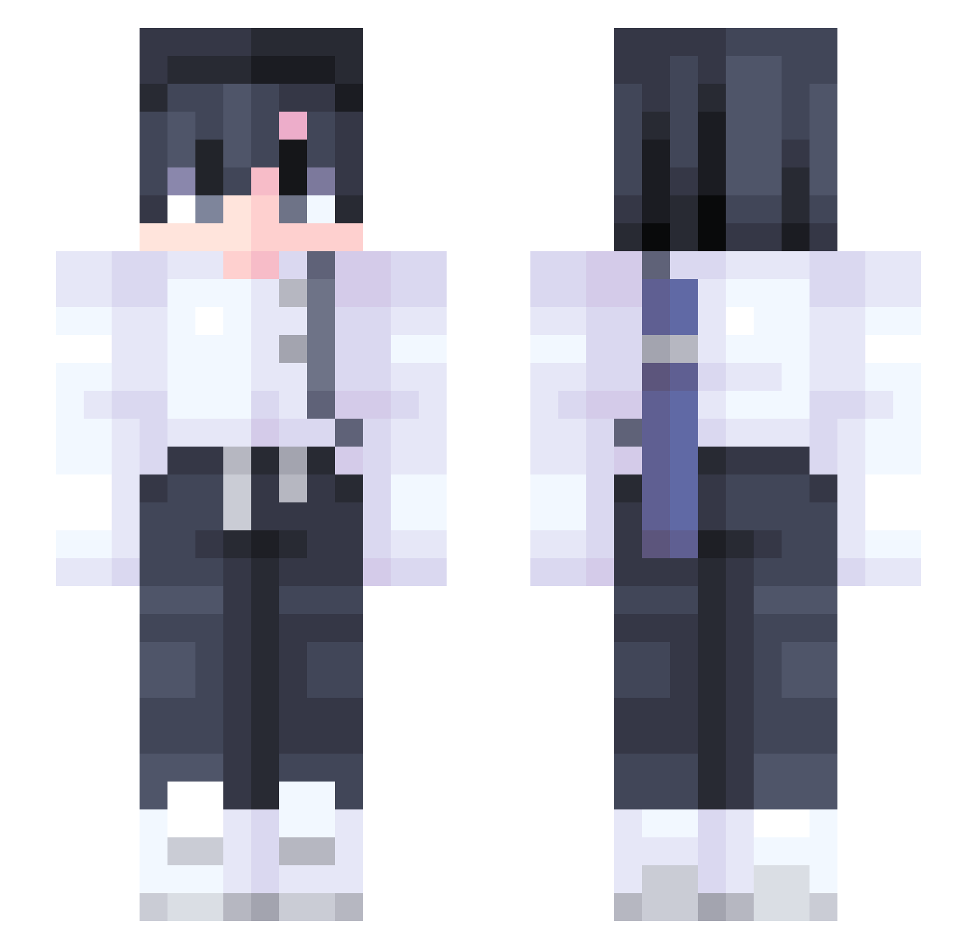 vfxadix Minecraft skin, front and back view