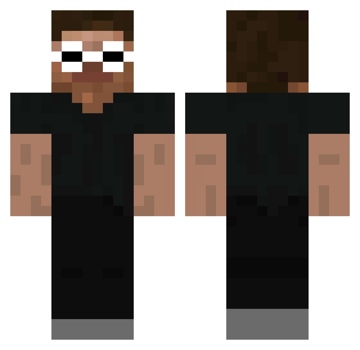 Xono_ Minecraft skin, front and back view