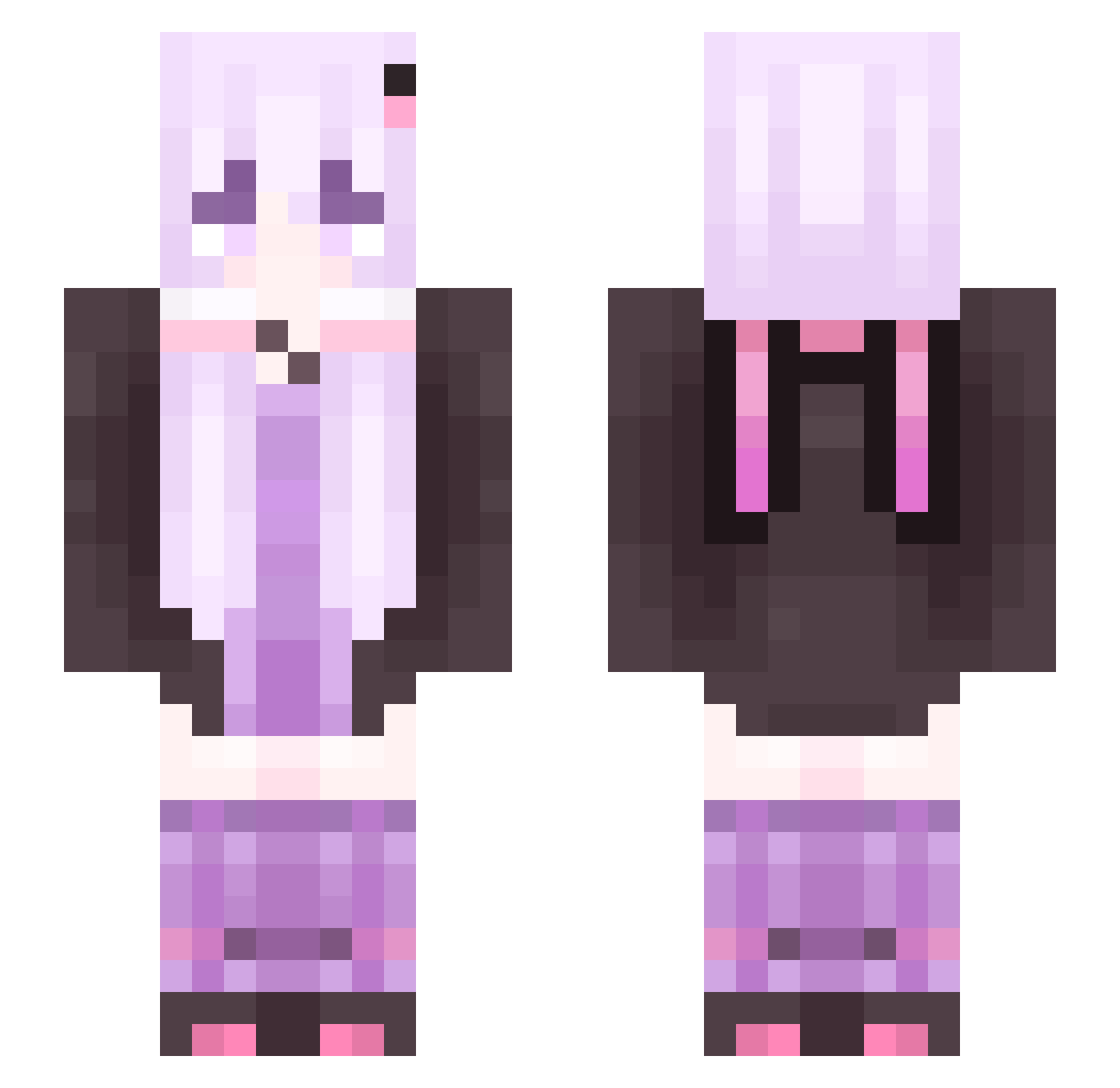 yfyc Minecraft skin, front and back view