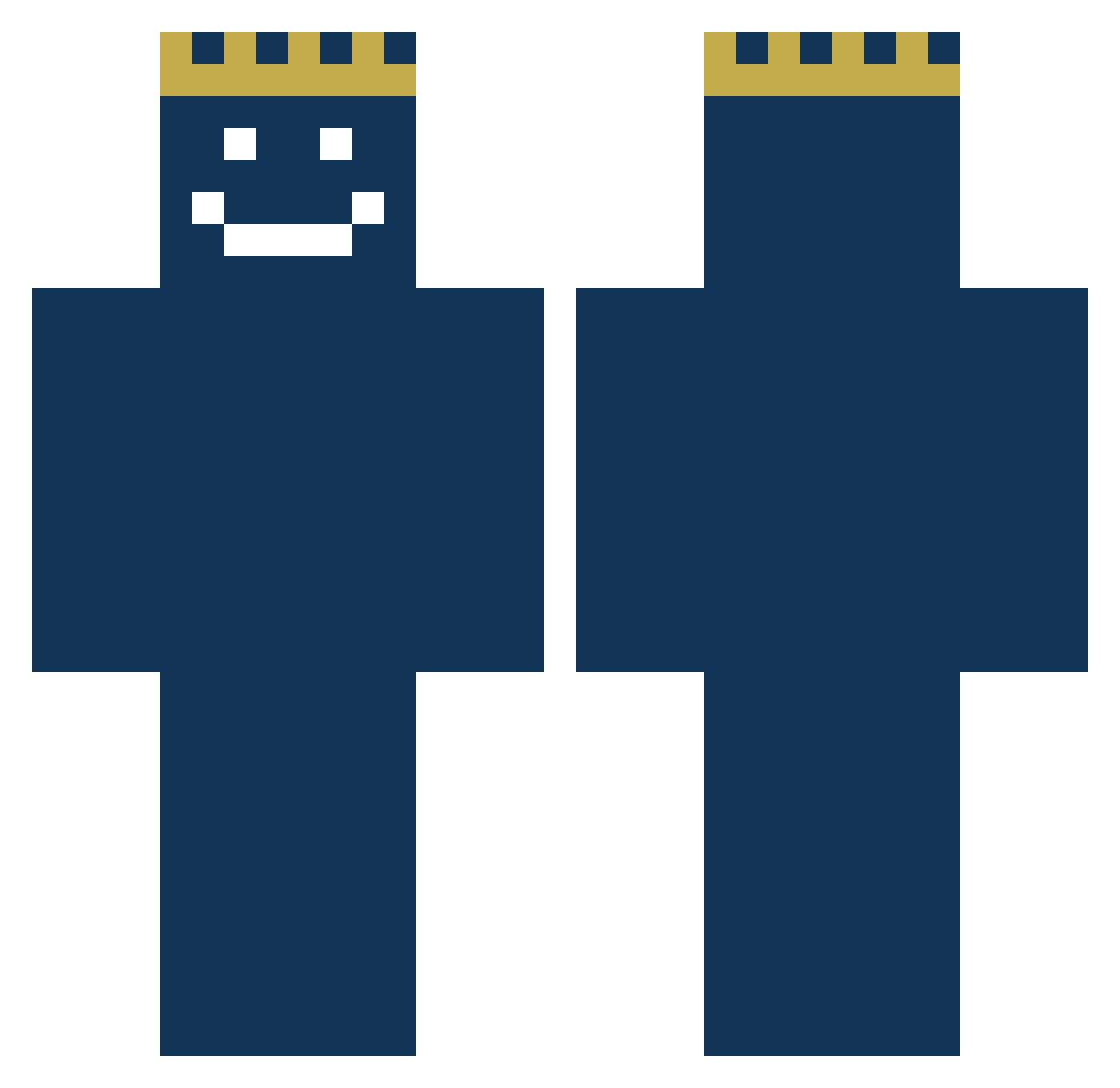 slippystuff Minecraft skin, front and back view