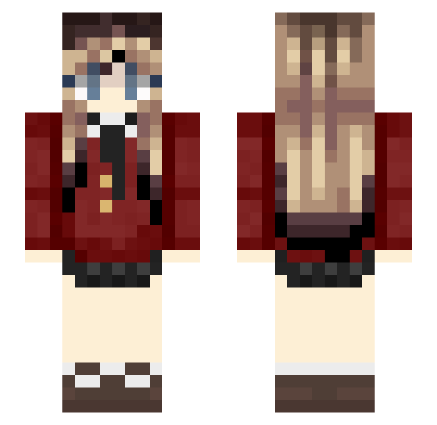floriiculture Minecraft skin, front and back view