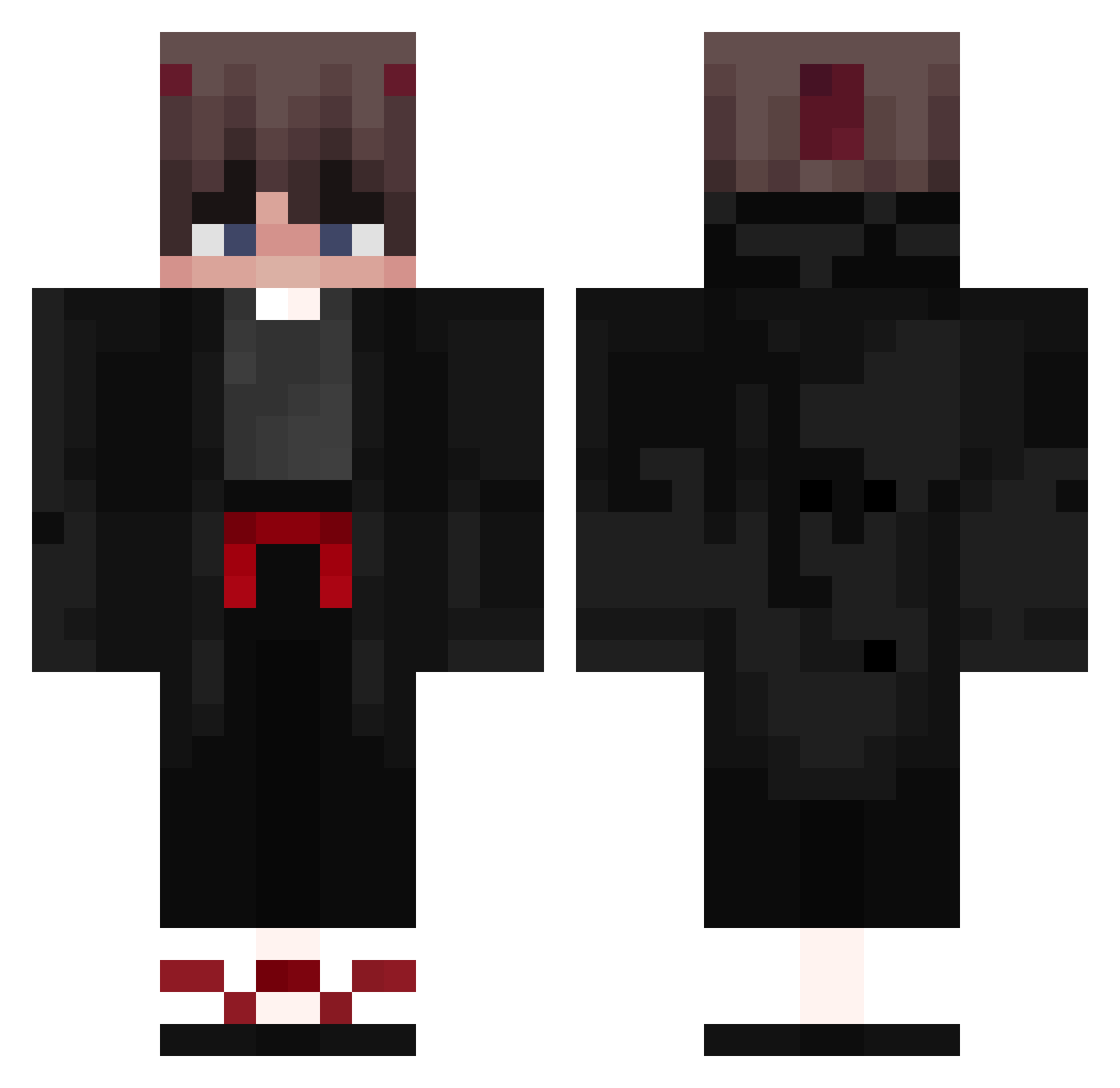 SpiderEthan Minecraft skin, front and back view