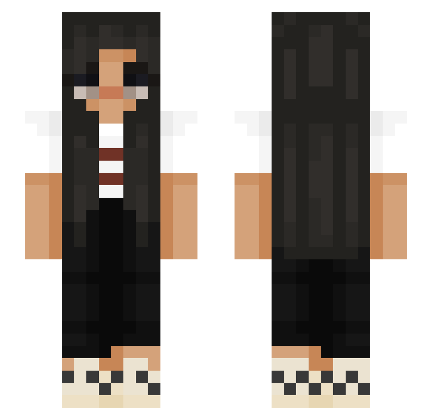 dotage Minecraft skin, front and back view