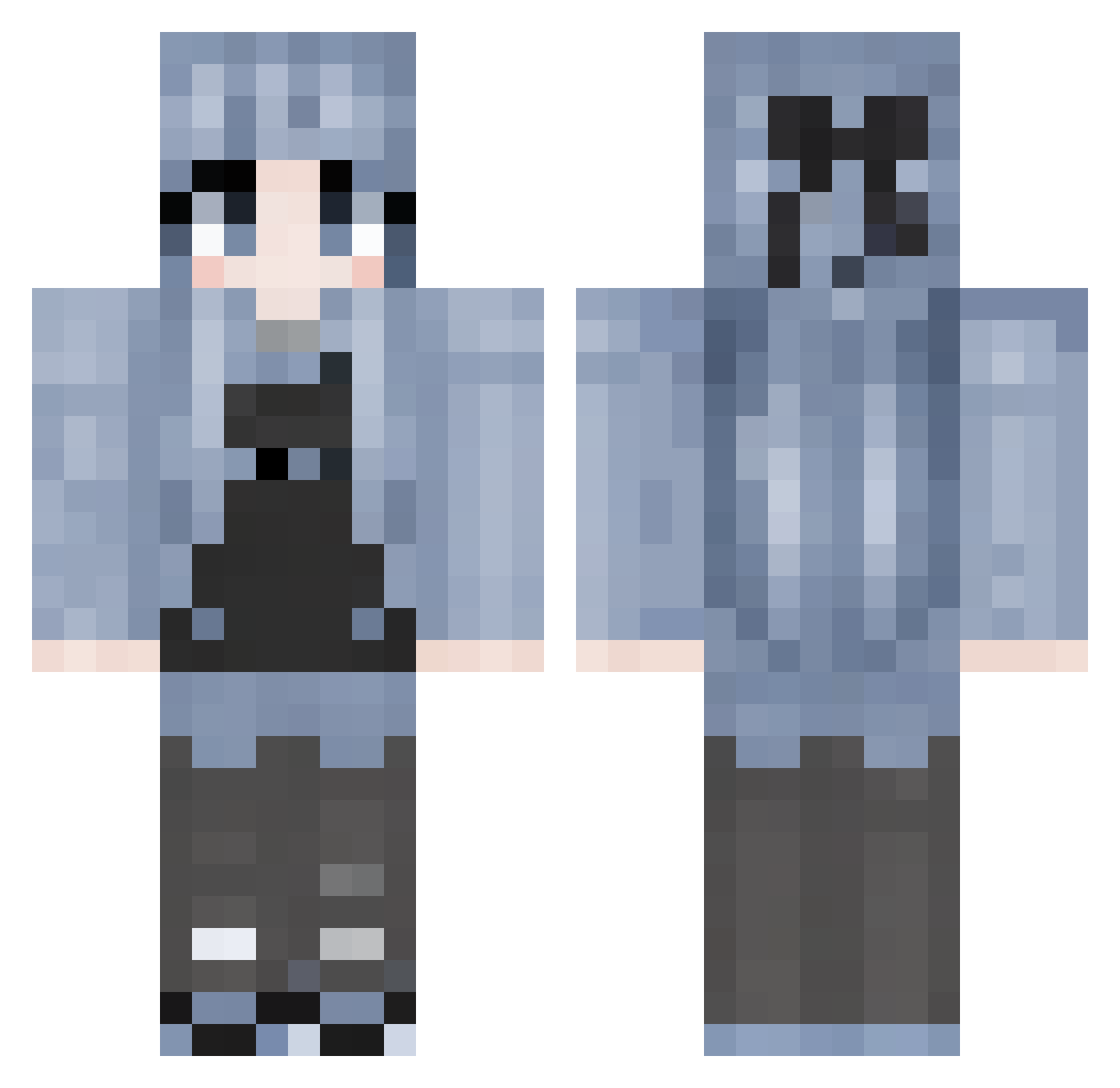 woni1303 Minecraft skin, front and back view