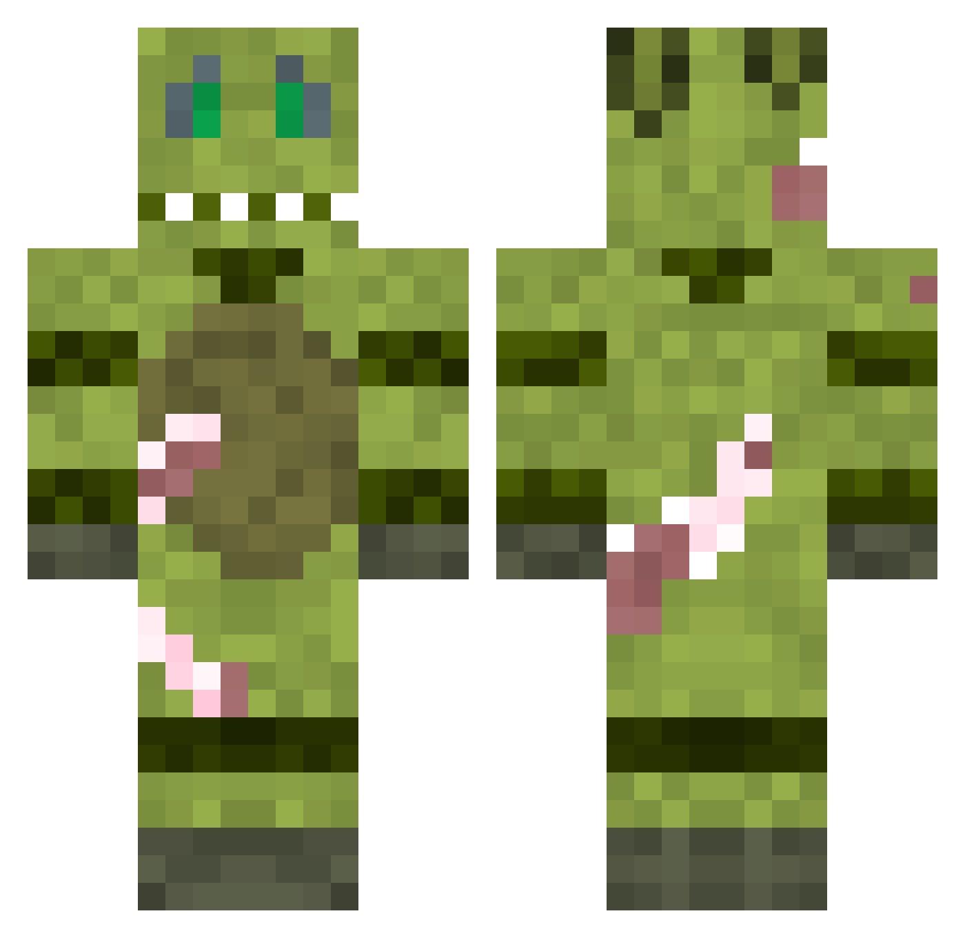 Gold_Harbor Minecraft skin, front and back view