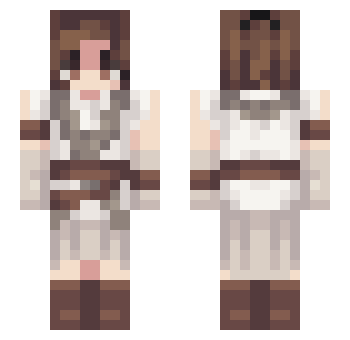 im69 Minecraft skin, front and back view