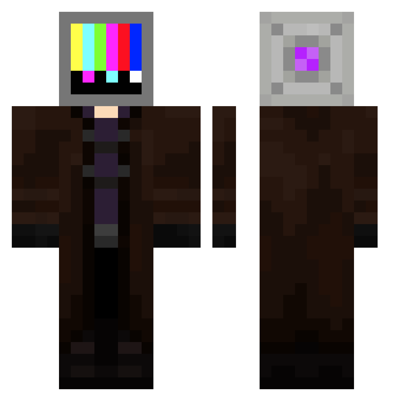 Killmartin Minecraft skin, front and back view
