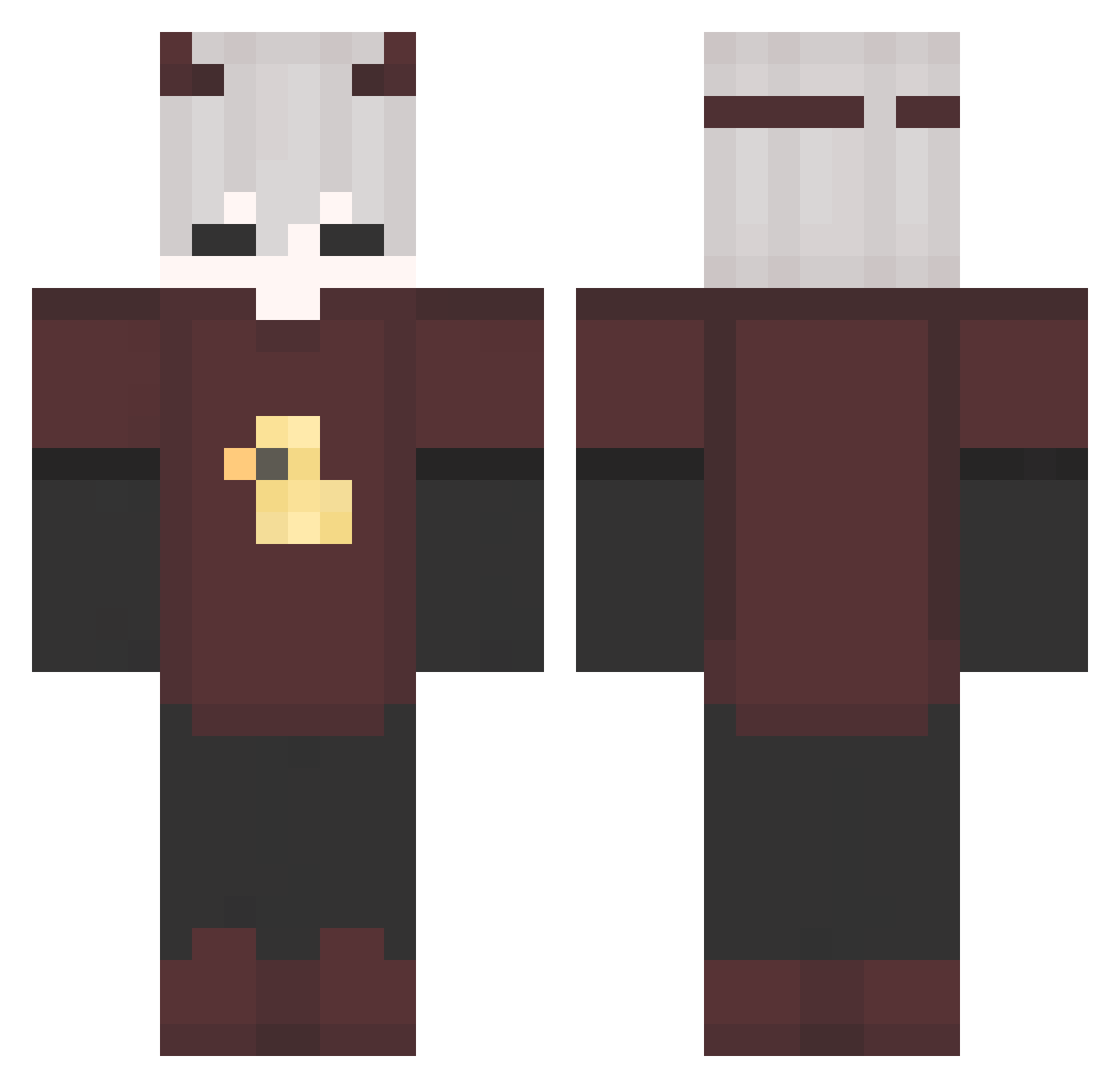 sunrise_009 Minecraft skin, front and back view