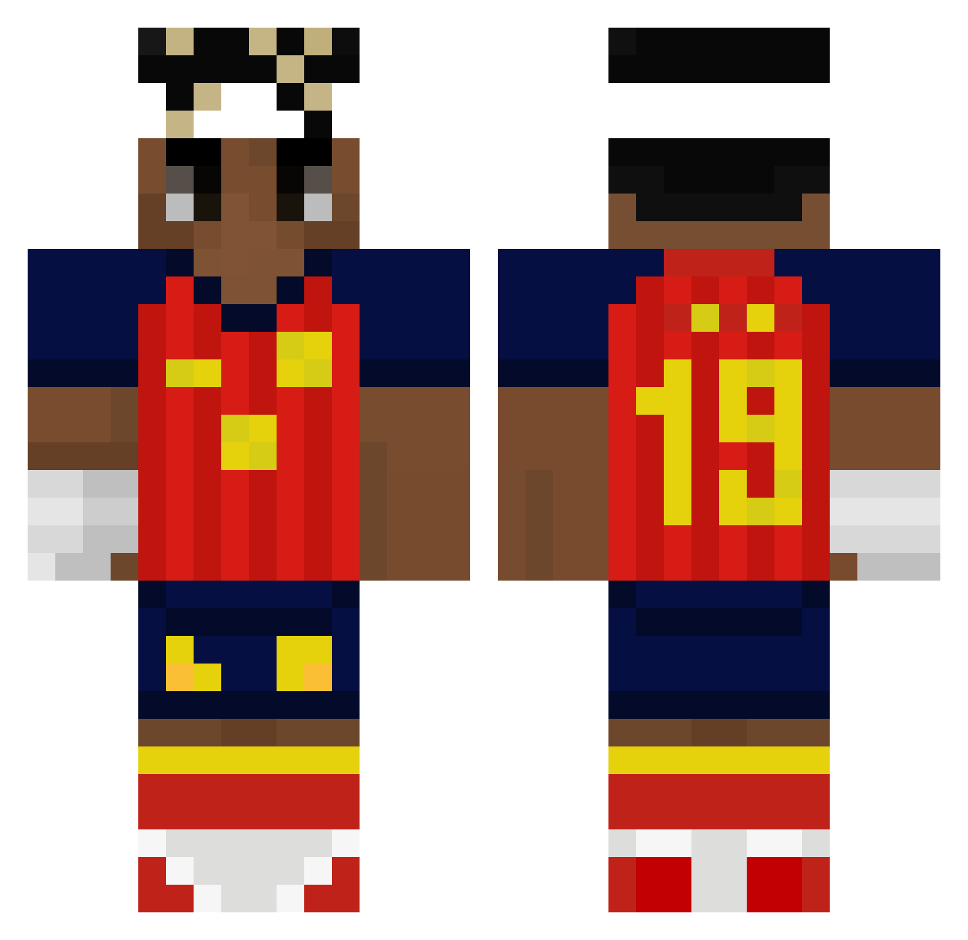 PingNANA Minecraft skin, front and back view