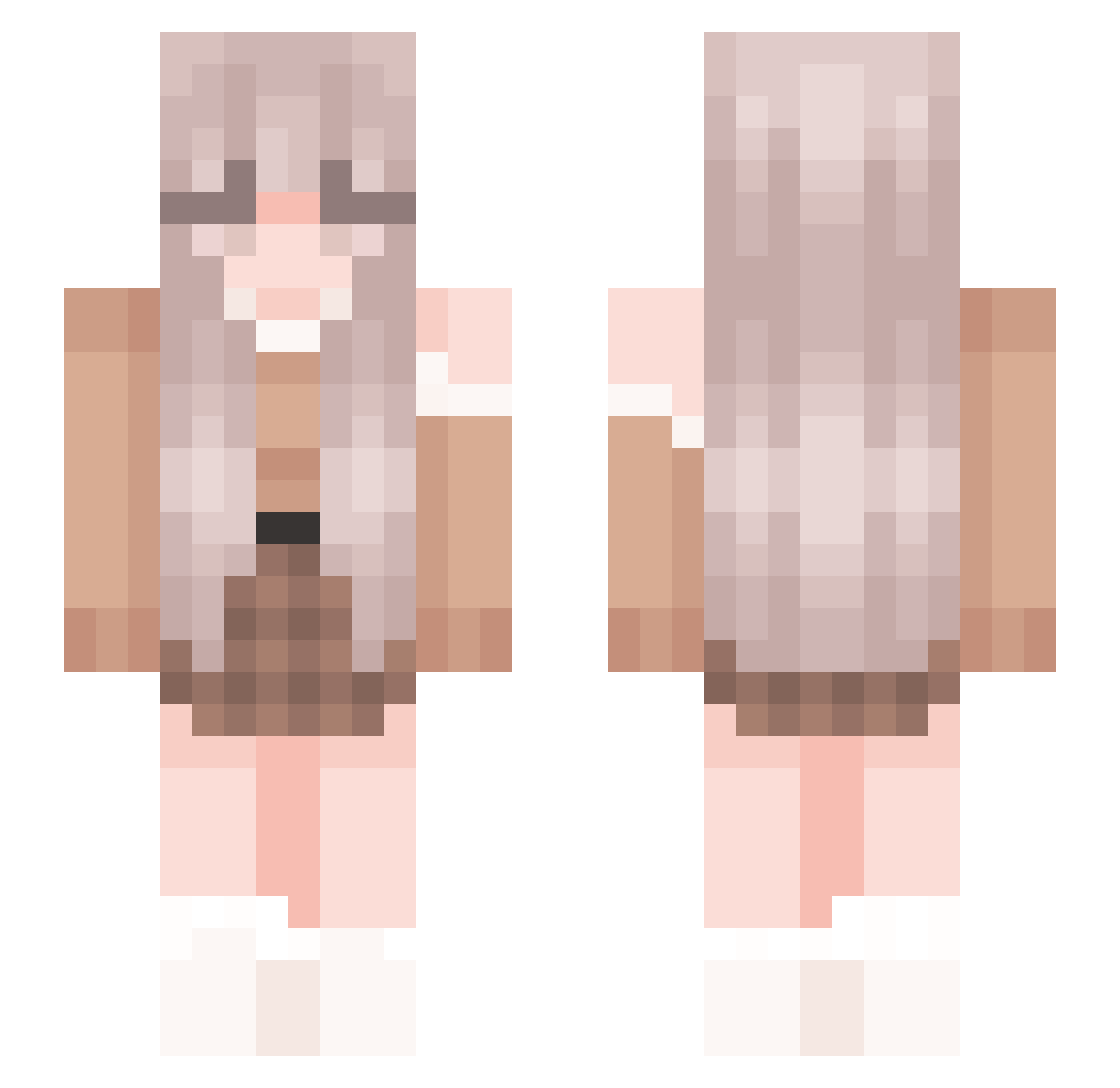 meowlinn Minecraft skin, front and back view