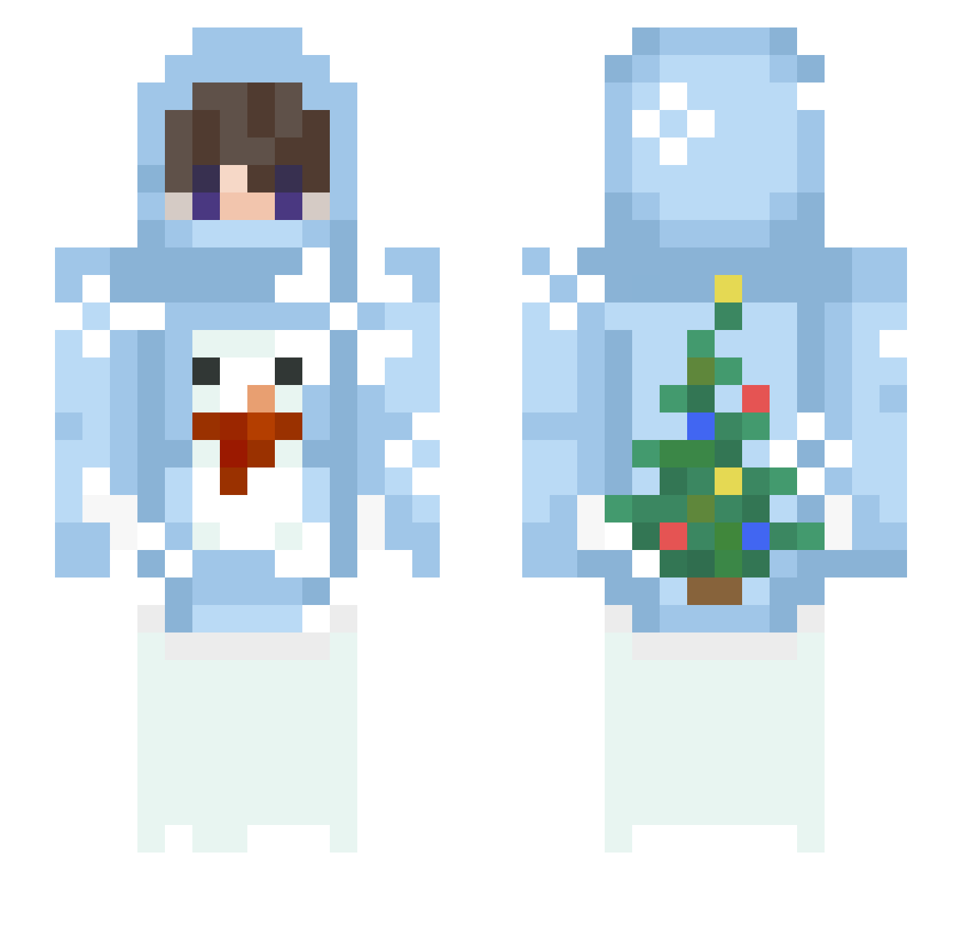 TiuSavitar Minecraft skin, front and back view