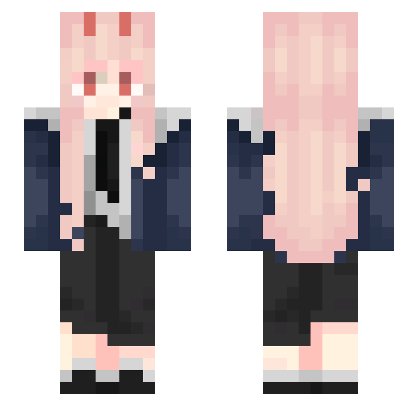 ItsAkira08 Minecraft skin, front and back view