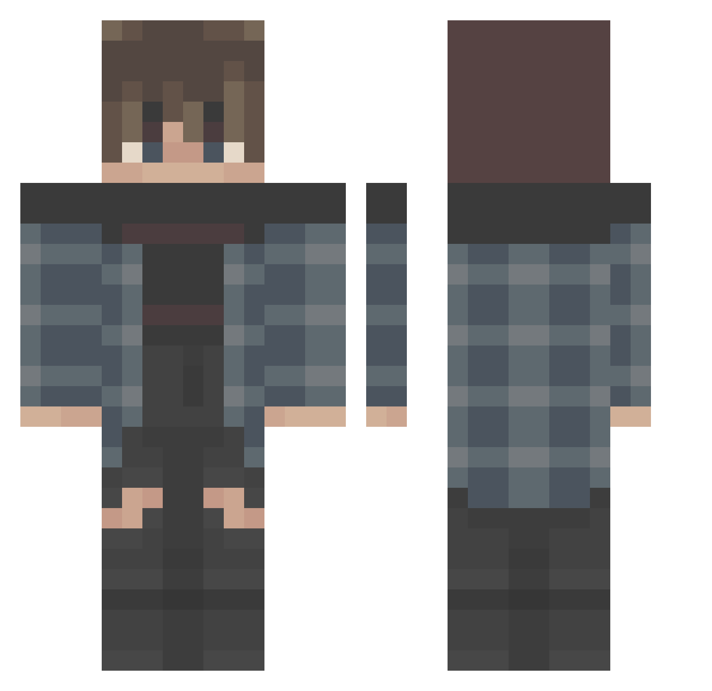 Z_maxcrafter Minecraft skin, front and back view