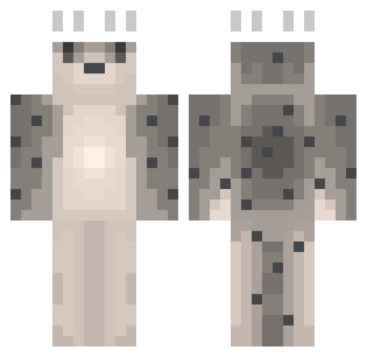 Gizmo_NL Minecraft skin, front and back view