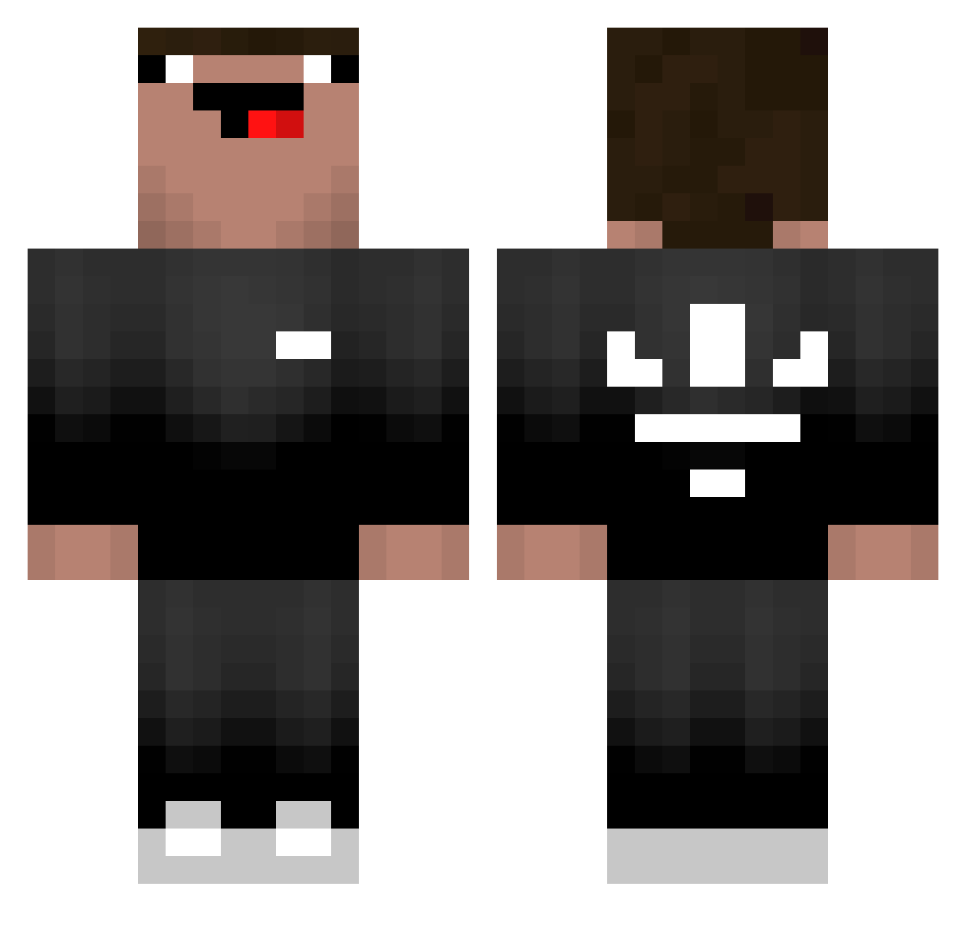 kikueita Minecraft skin, front and back view
