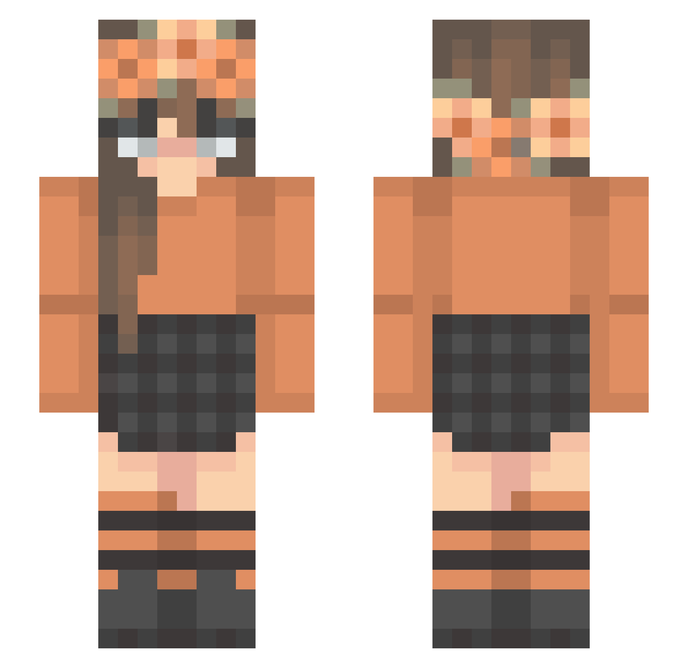 Souppp__ Minecraft skin, front and back view