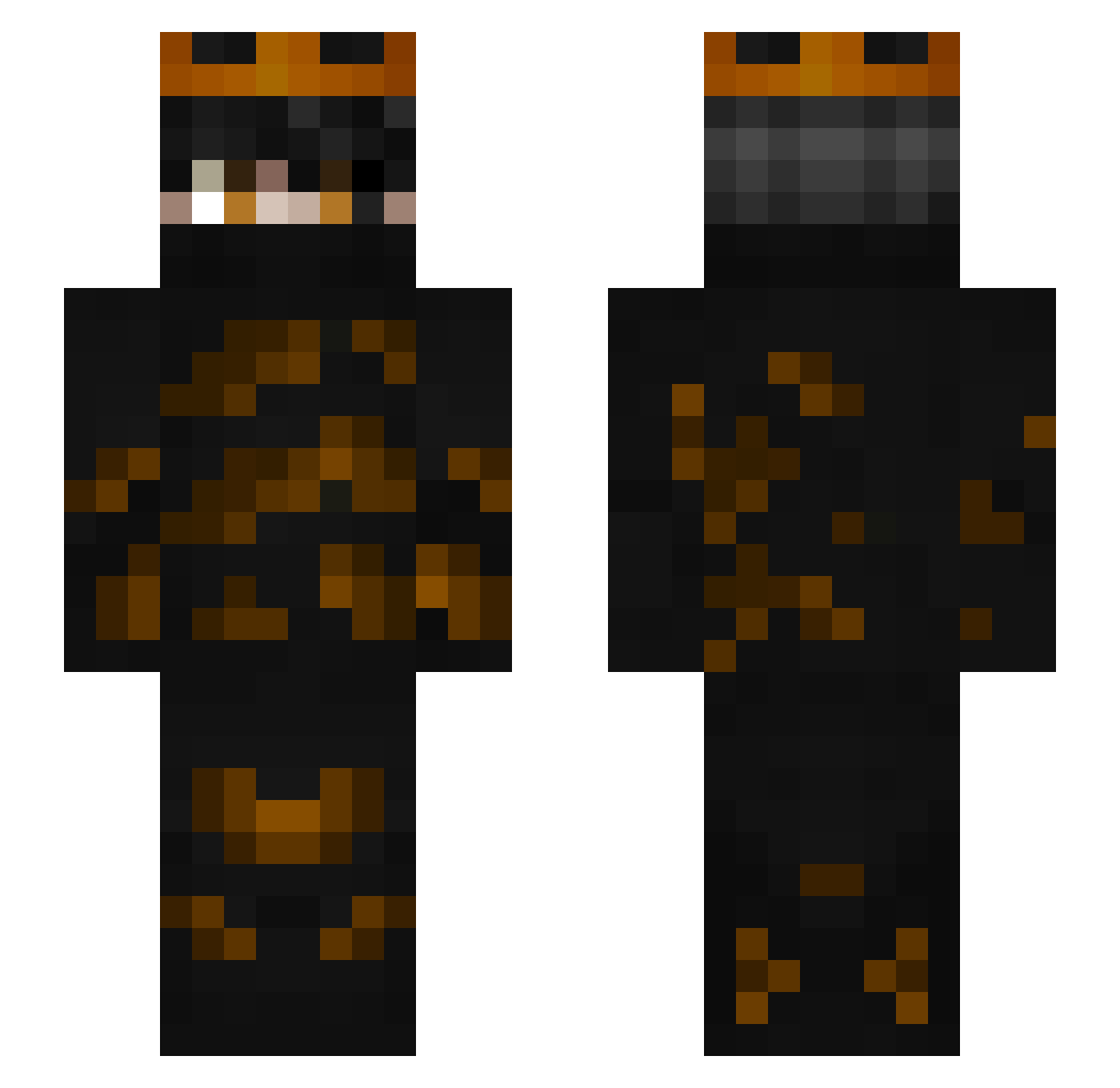vyqle Minecraft skin, front and back view