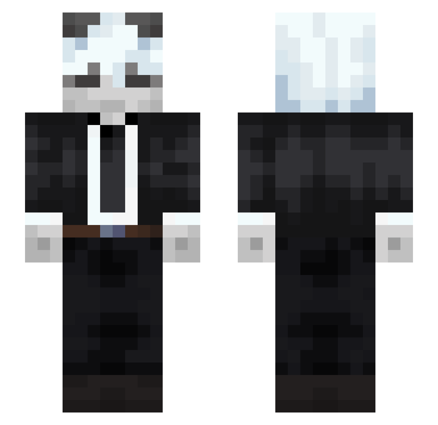 Zimaeb Minecraft skin, front and back view
