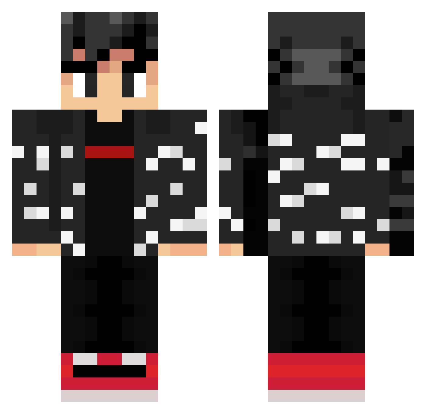 TheDripGoku123 Minecraft skin, front and back view