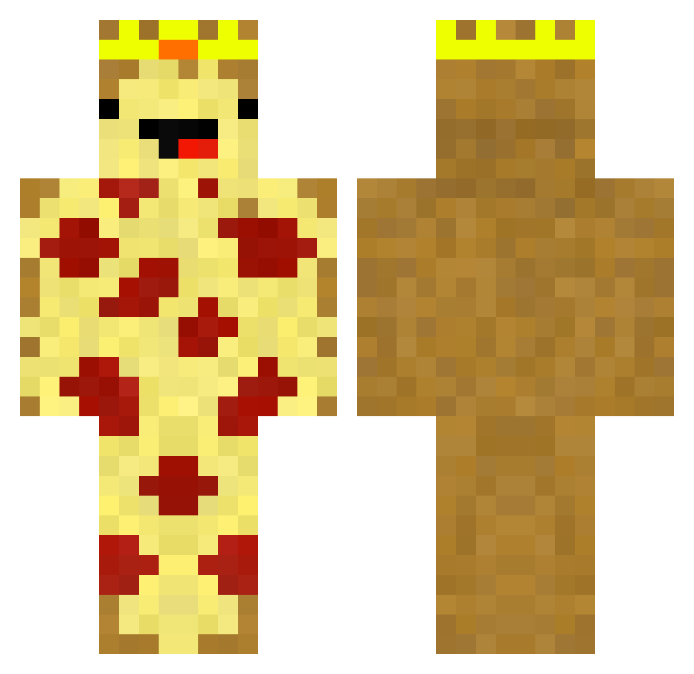 Natjamgamer Minecraft skin, front and back view