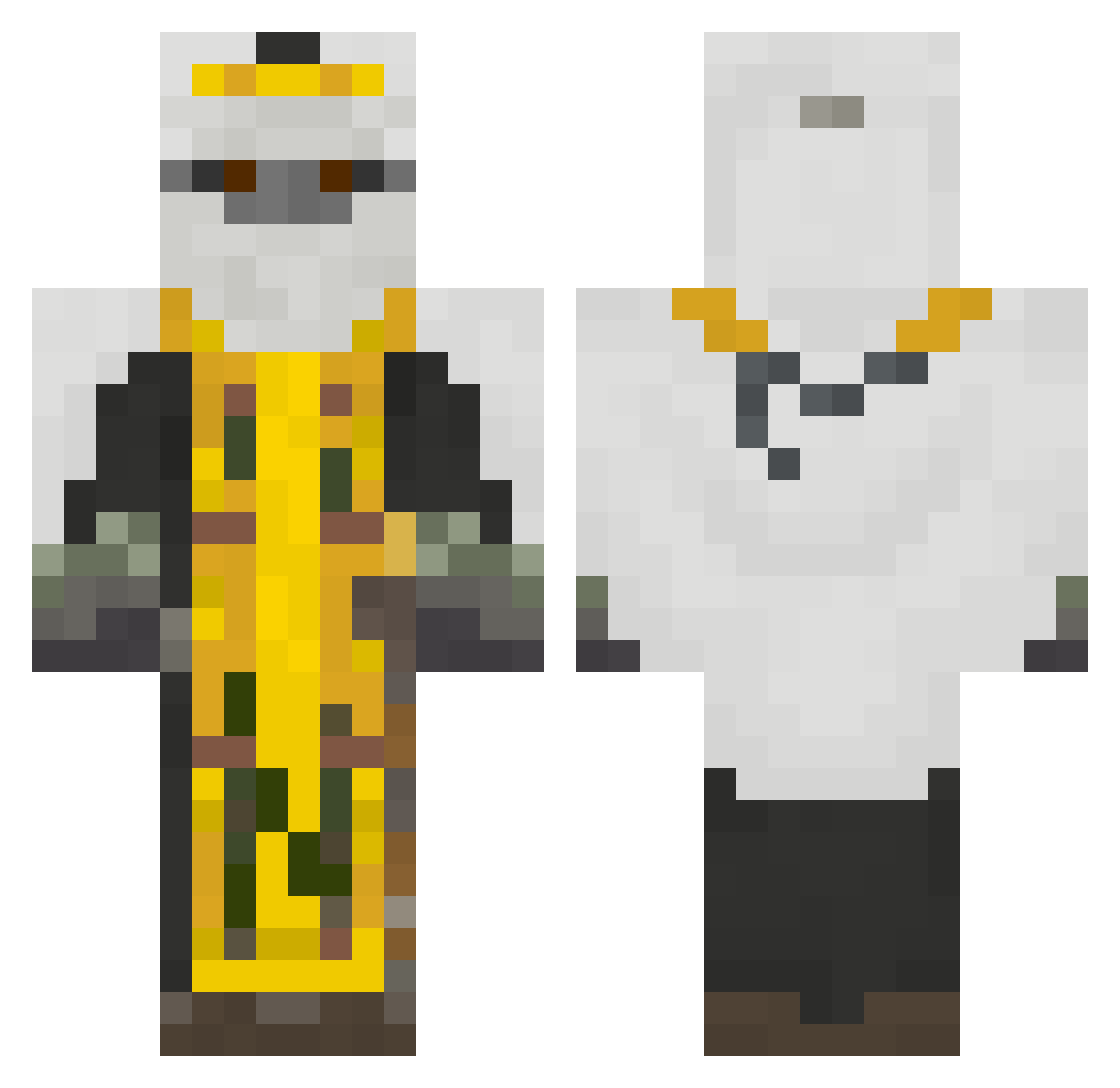 odismcpodis Minecraft skin, front and back view