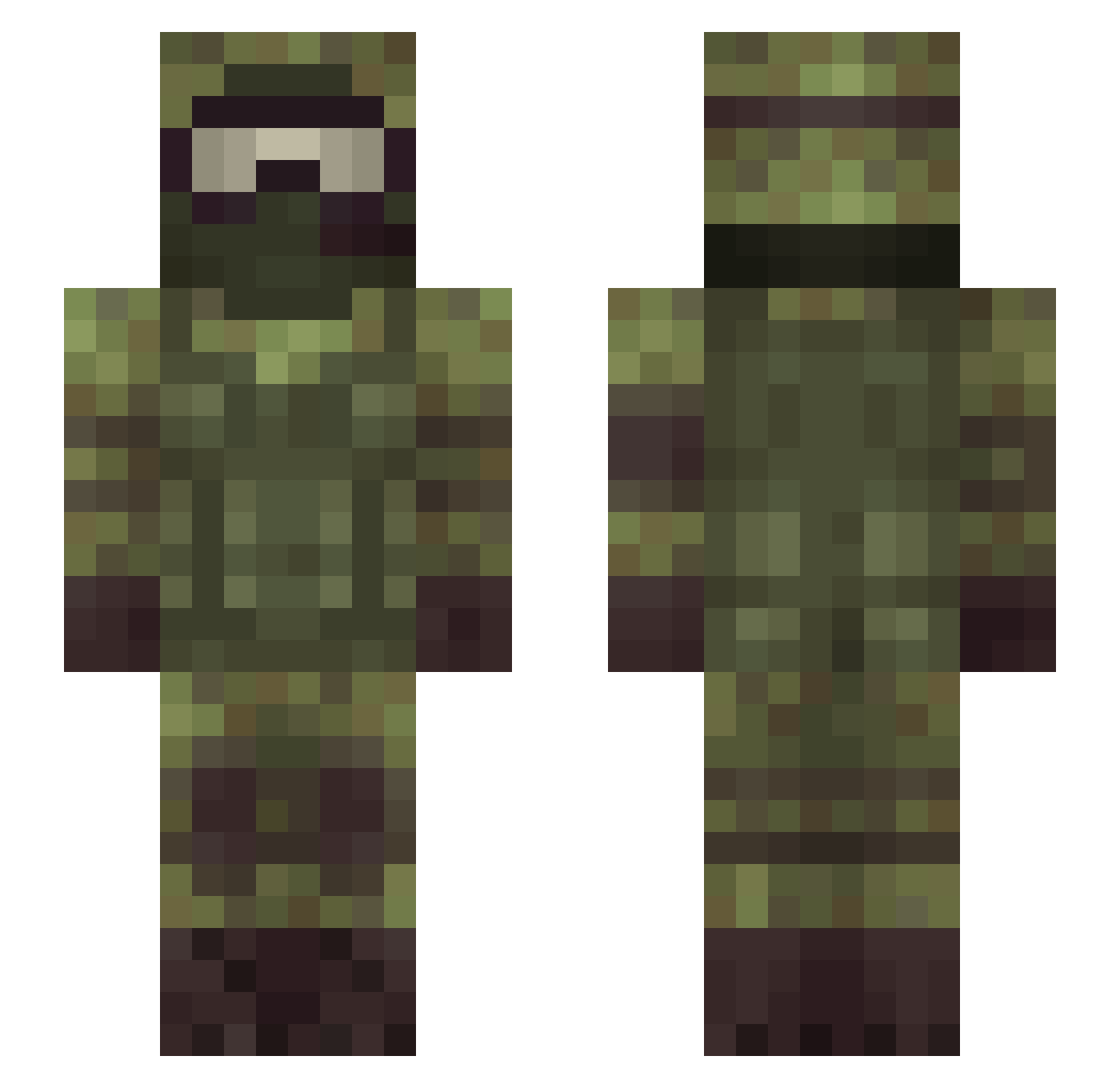 Berlin67 Minecraft skin, front and back view