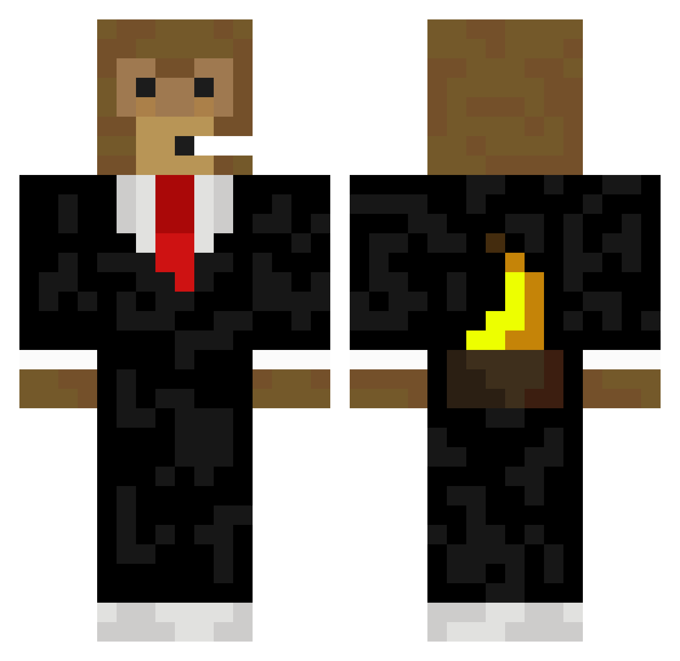 zentian24 Minecraft skin, front and back view