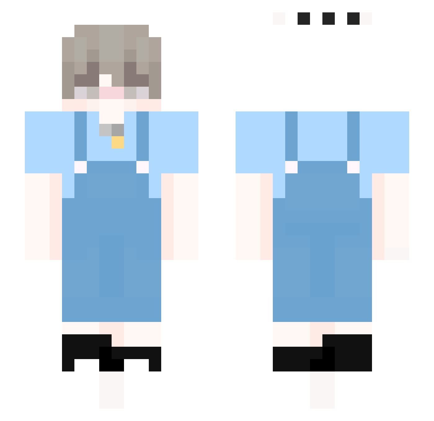 Henrizkj Minecraft skin, front and back view