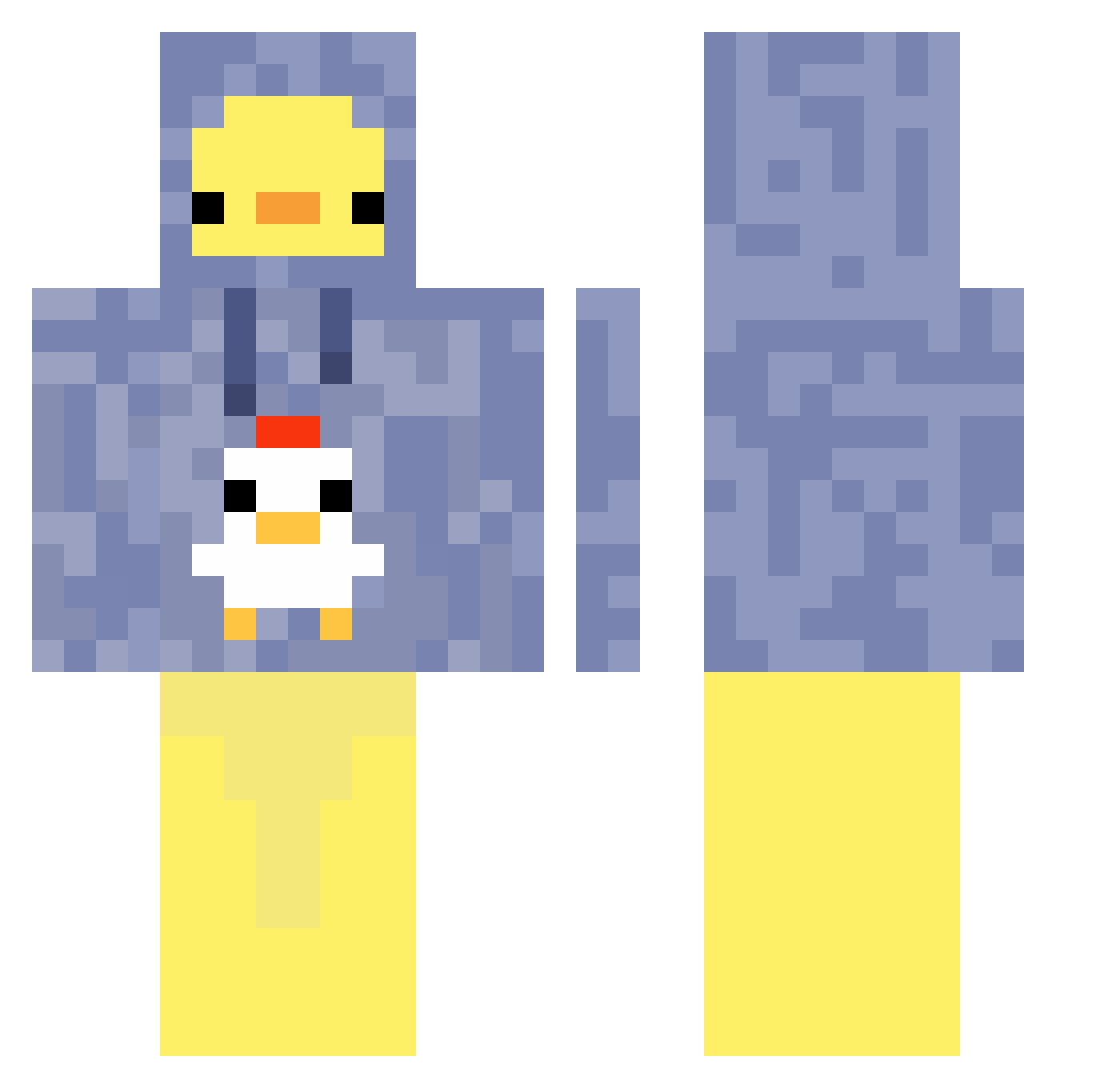 TicketedTitan45 Minecraft skin, front and back view